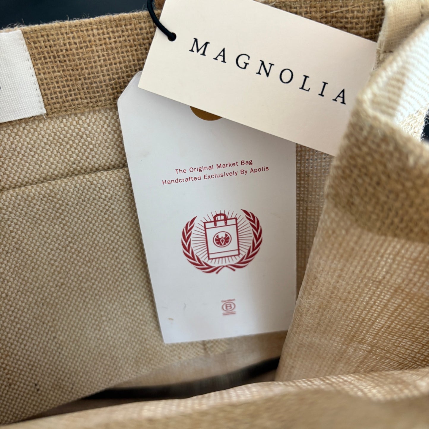 Magnolia Apolis Global Citizen Script Market Tote NWT