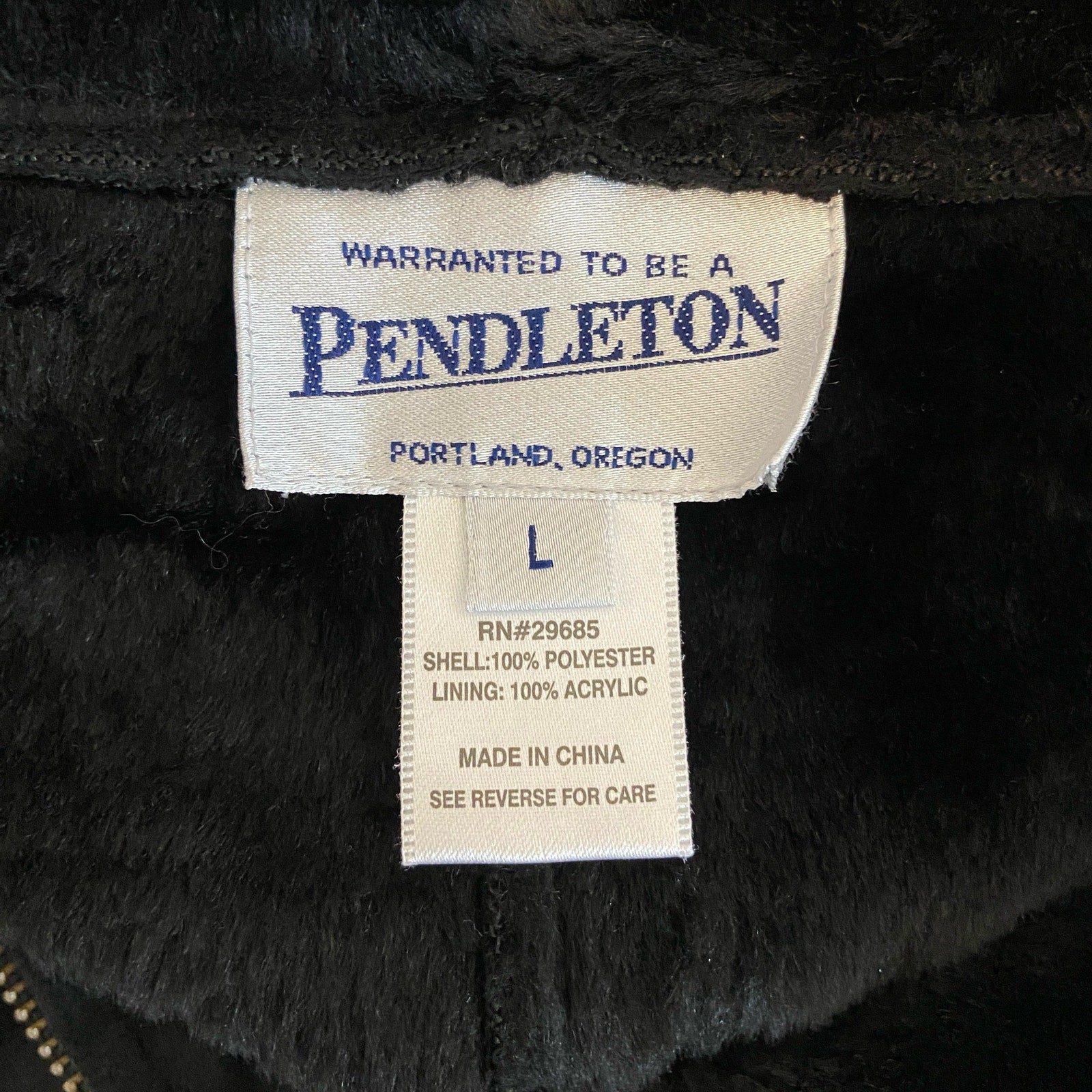 Pendleton Faux Suede Zip Up Vest - Women's Size L