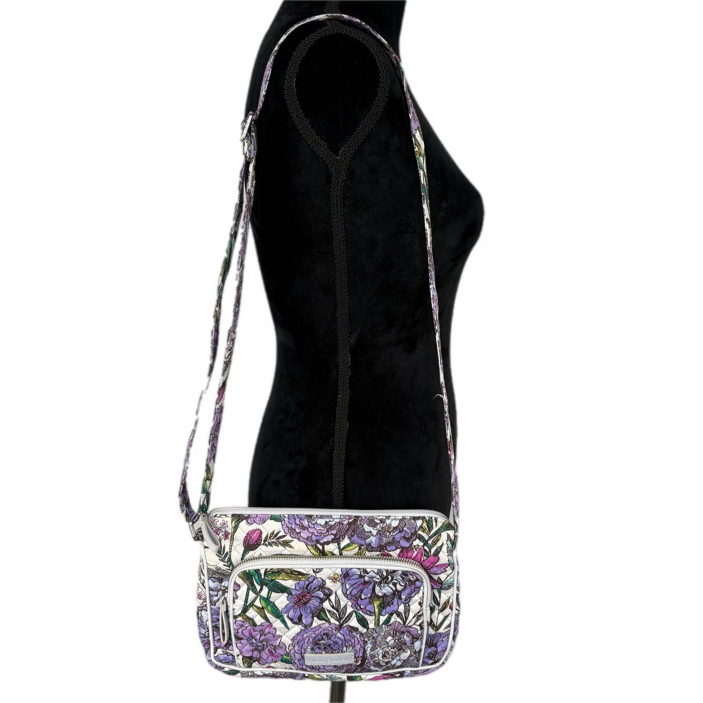 Vera Bradley Lavender Meadow Ladybugs Little Hipster Crossbody