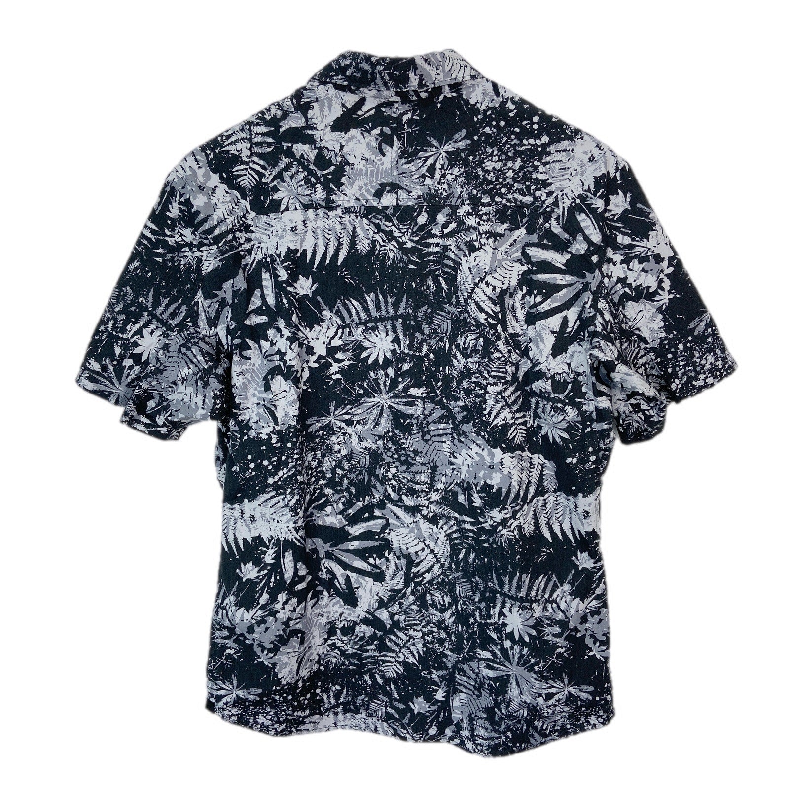 Lululemon All Town Button Down Canopy Ice Grey Black Shirt- Men's Size M