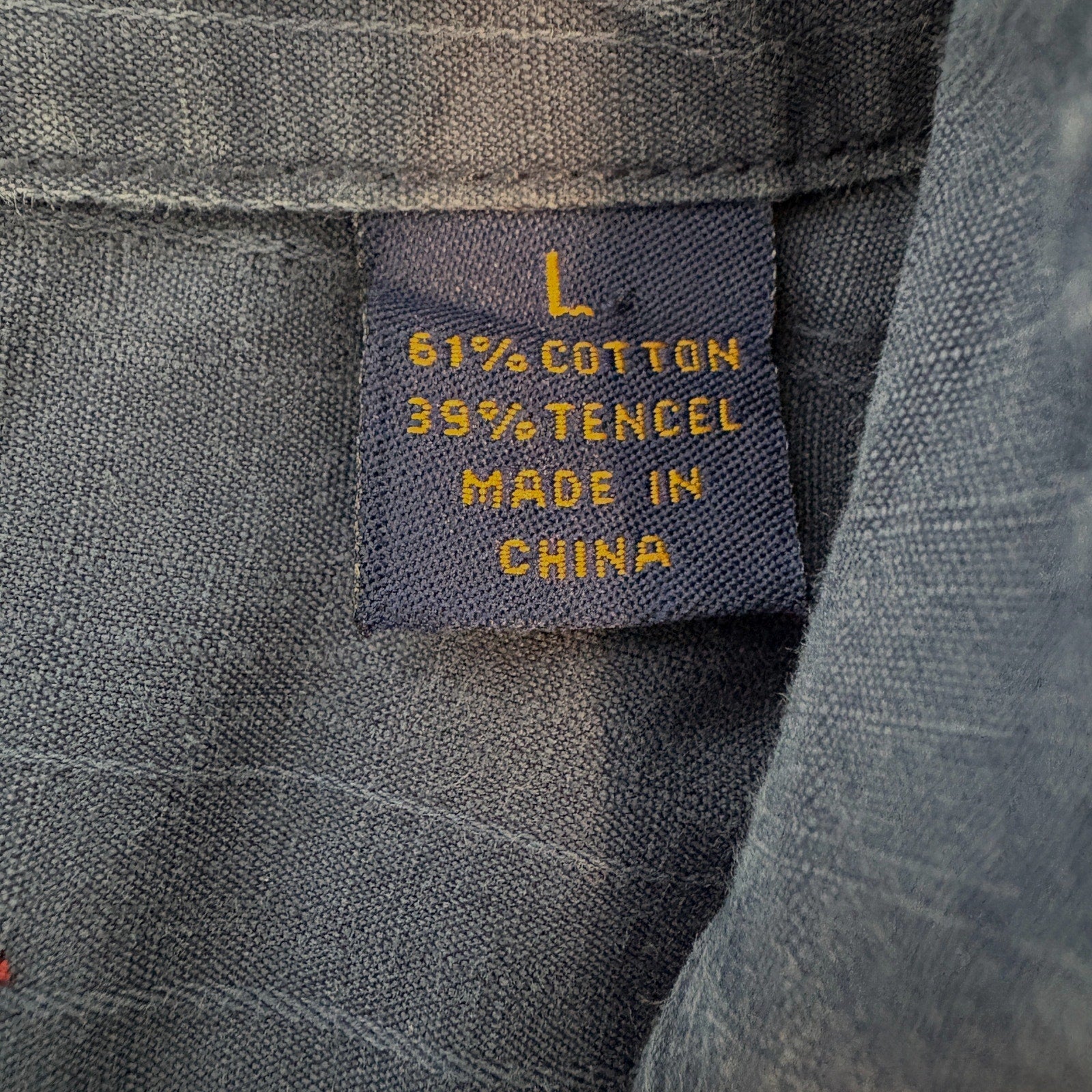 Reyn Spooner Blue Tiki Embroidered Hawaiian Shirt - Men's L