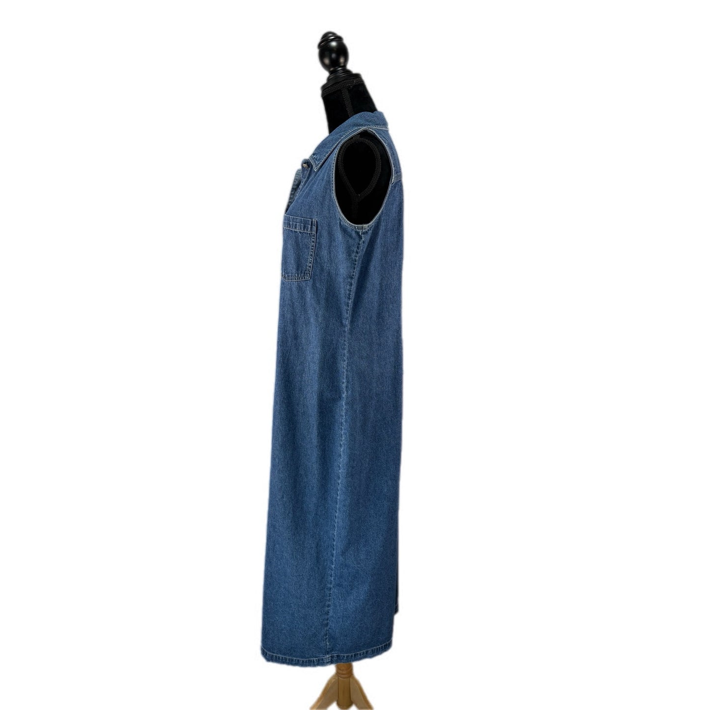 Woolrich Sleeveless Denim Shirt Dress - Women's Size L
