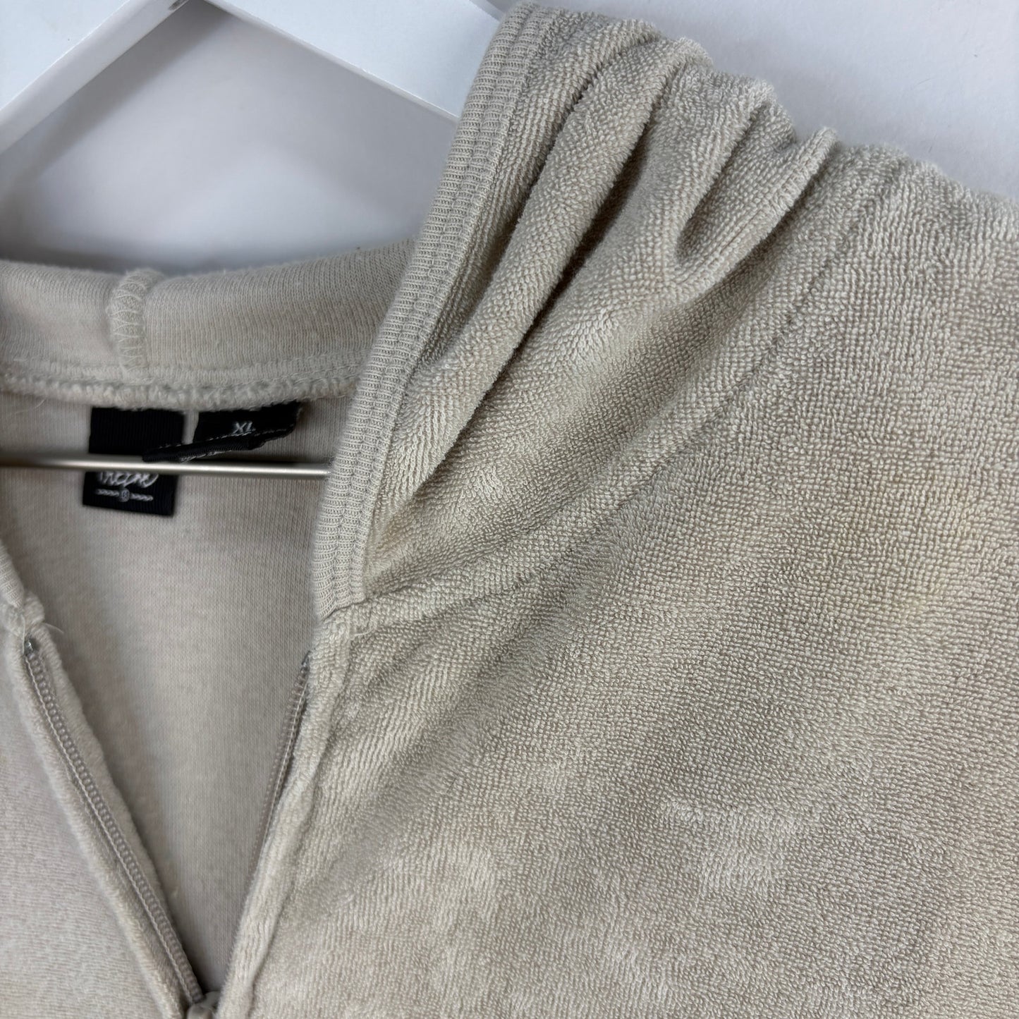 Y2K Tan Velour Zip Up Hoodie - Women's Size XL
