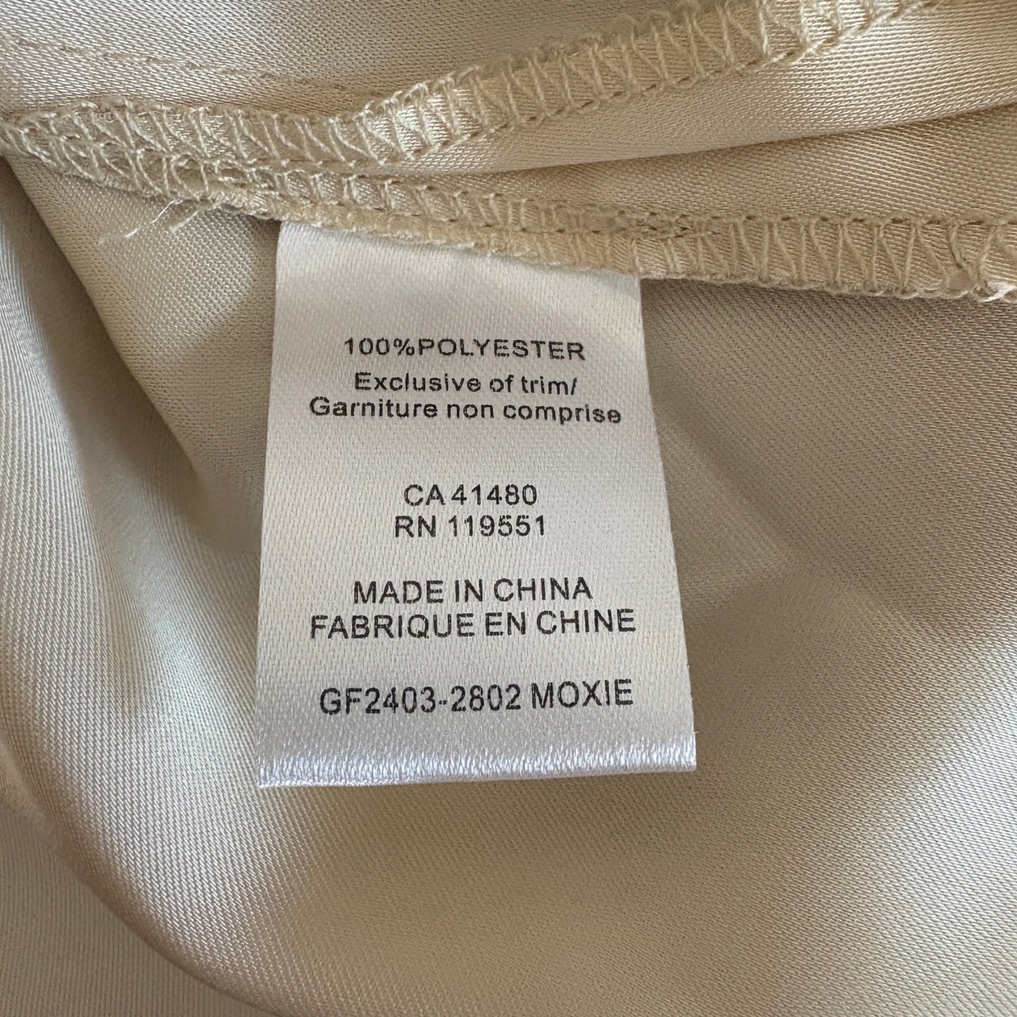 Gentle Fawn Satin Cream Crop Short Sleeve Top NWT - Women's Size L
