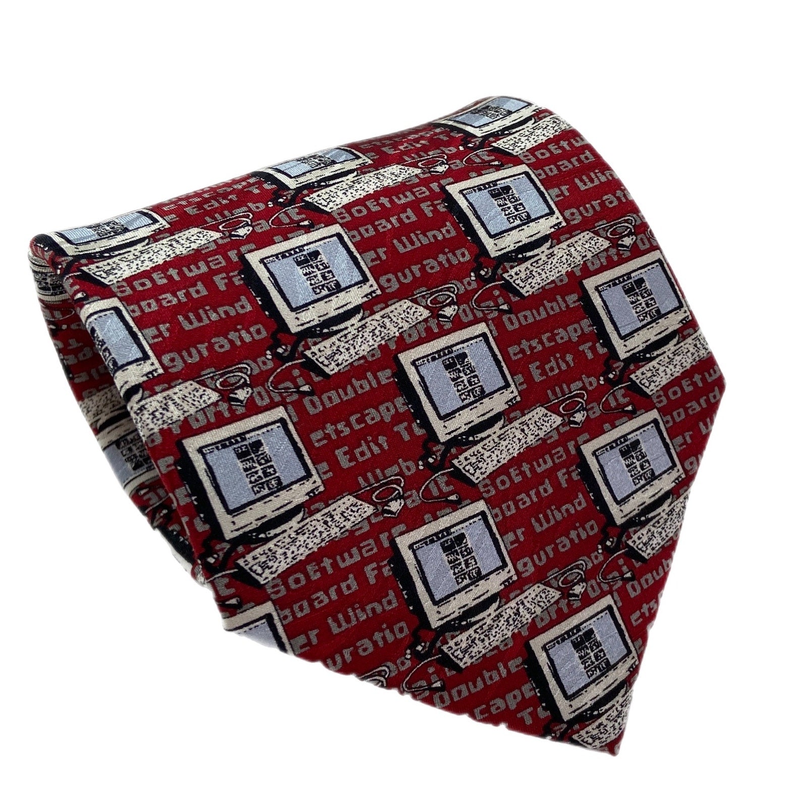Museum Artifacts Vintage Computer Men's Silk Tie