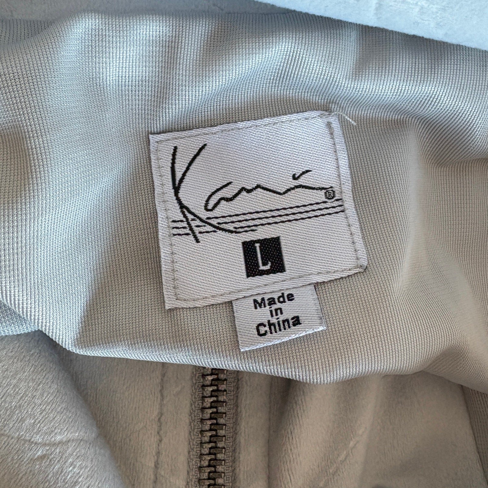Karl Kani Gray Velour Oversized Zip Up Track Jacket - Women's Size L
