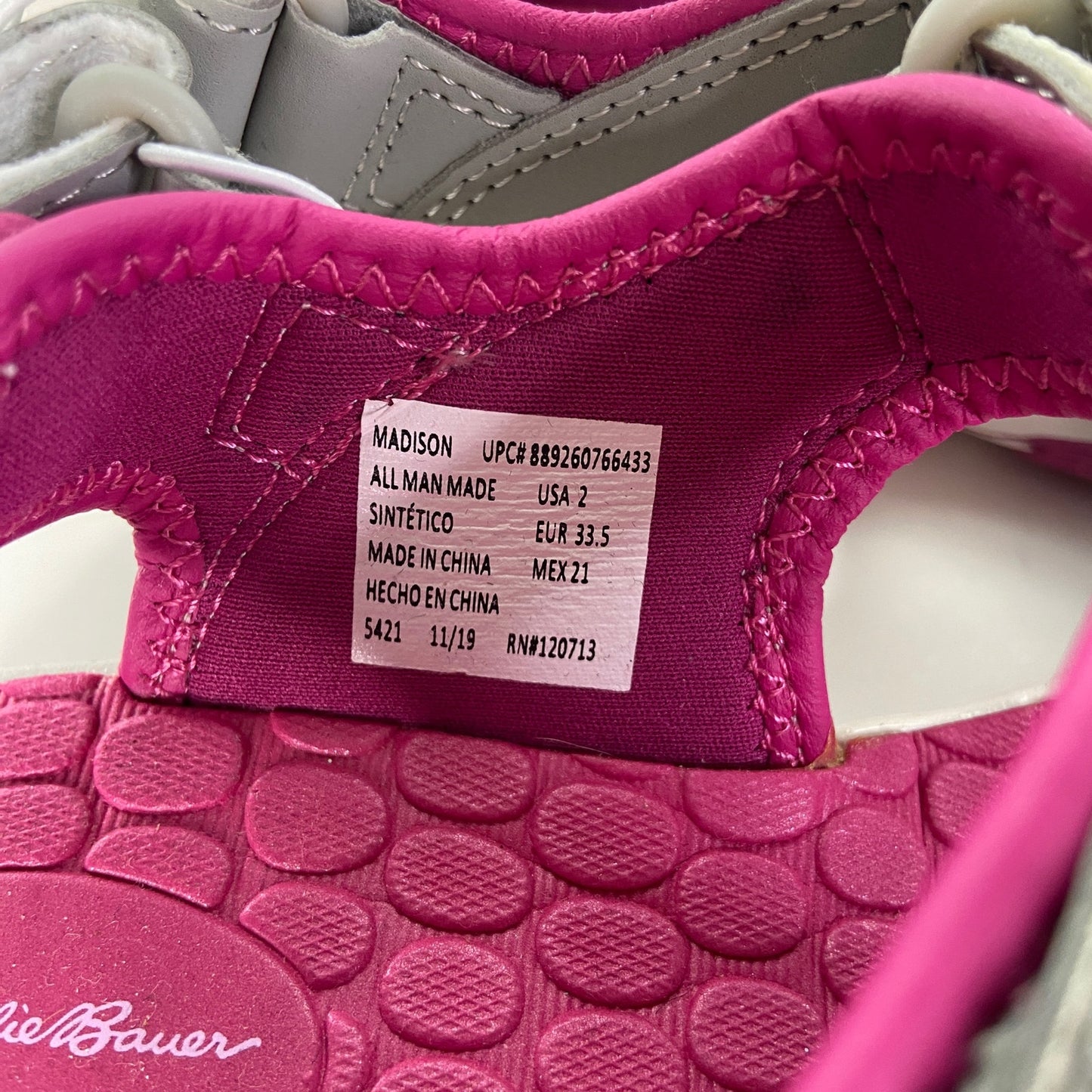 Eddie Bauer Madison Adjustable Sandals - Girls Size 2