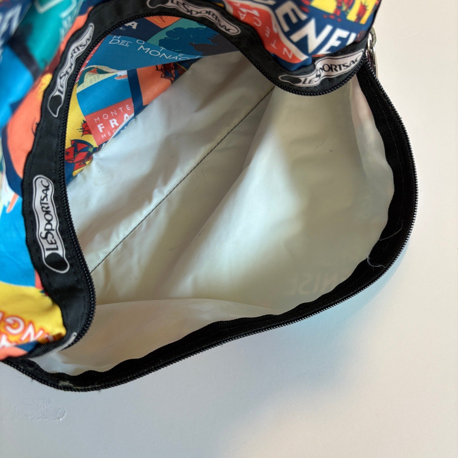 LeSportsac Rare Travel Hotel Postcards Backpack