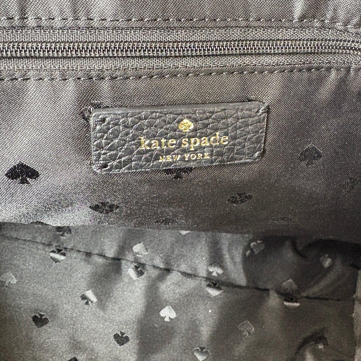 Kate Spade New York Monica Black Pebbled Leather Satchel Bag Crossbody Purse