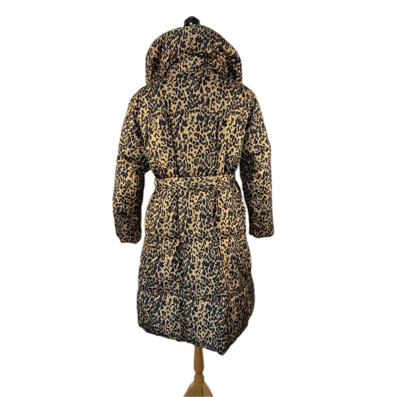 J. Crew Leopard Print Long Puffer Parka Primaloft - Women's Size L
