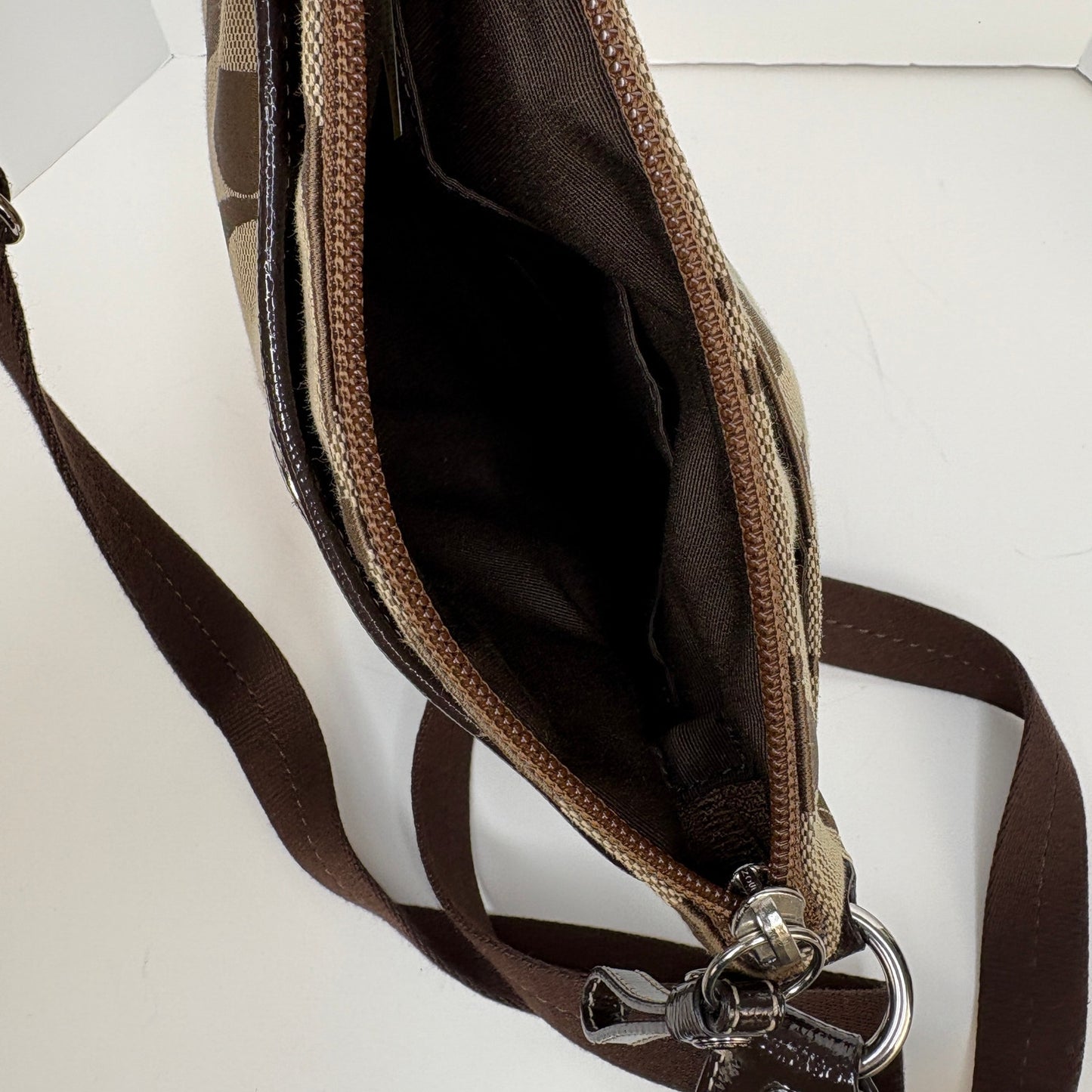 Coach Signature Brown Crossbody Bag