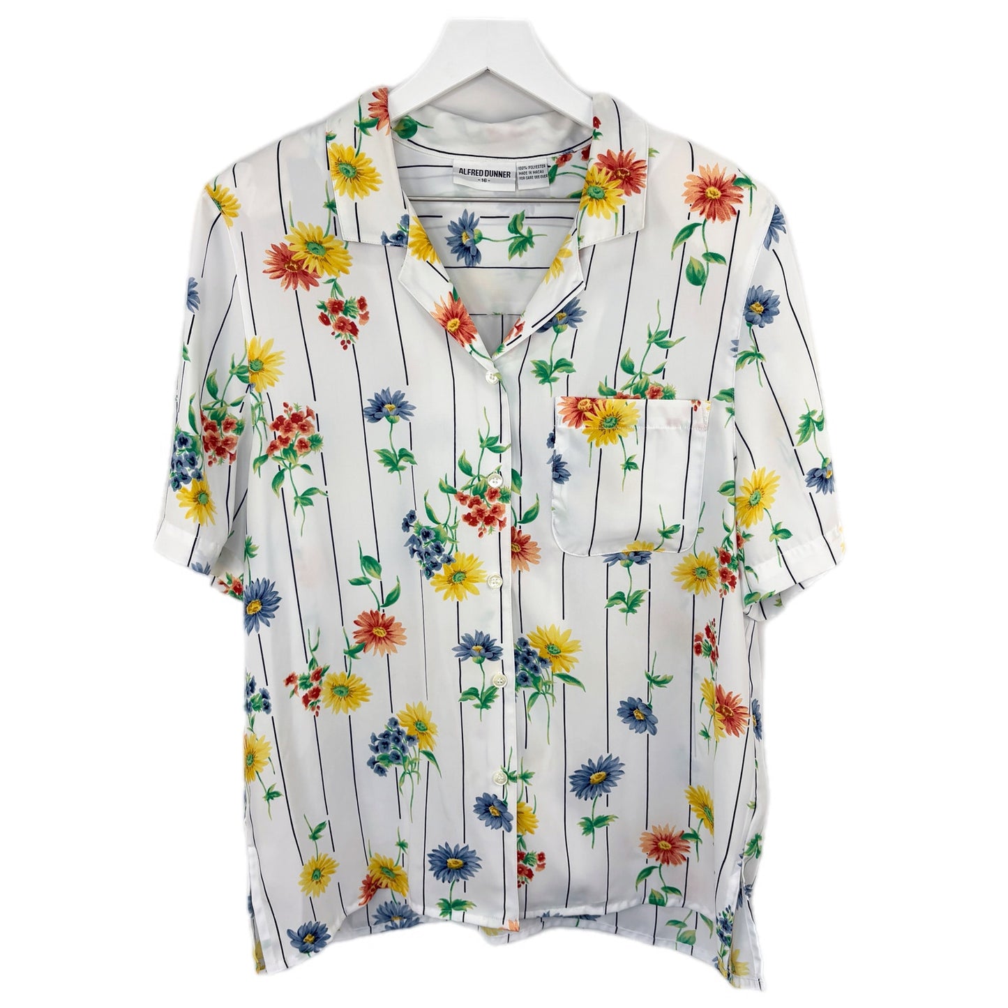 Vintage Floral Button Up Granny Shirt - Women's Size 16