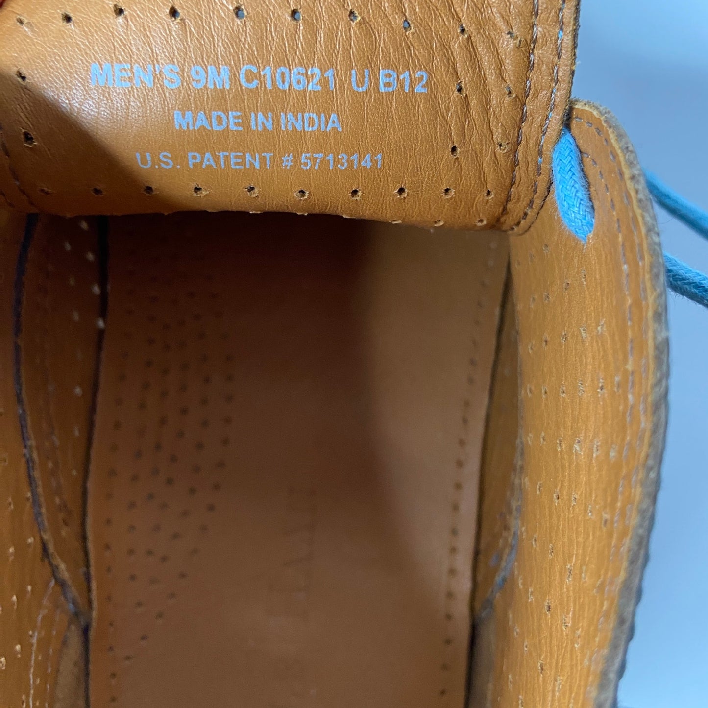 Cole Haan Air Charles Ashley Blue Perforated Boots - Men's Size 9