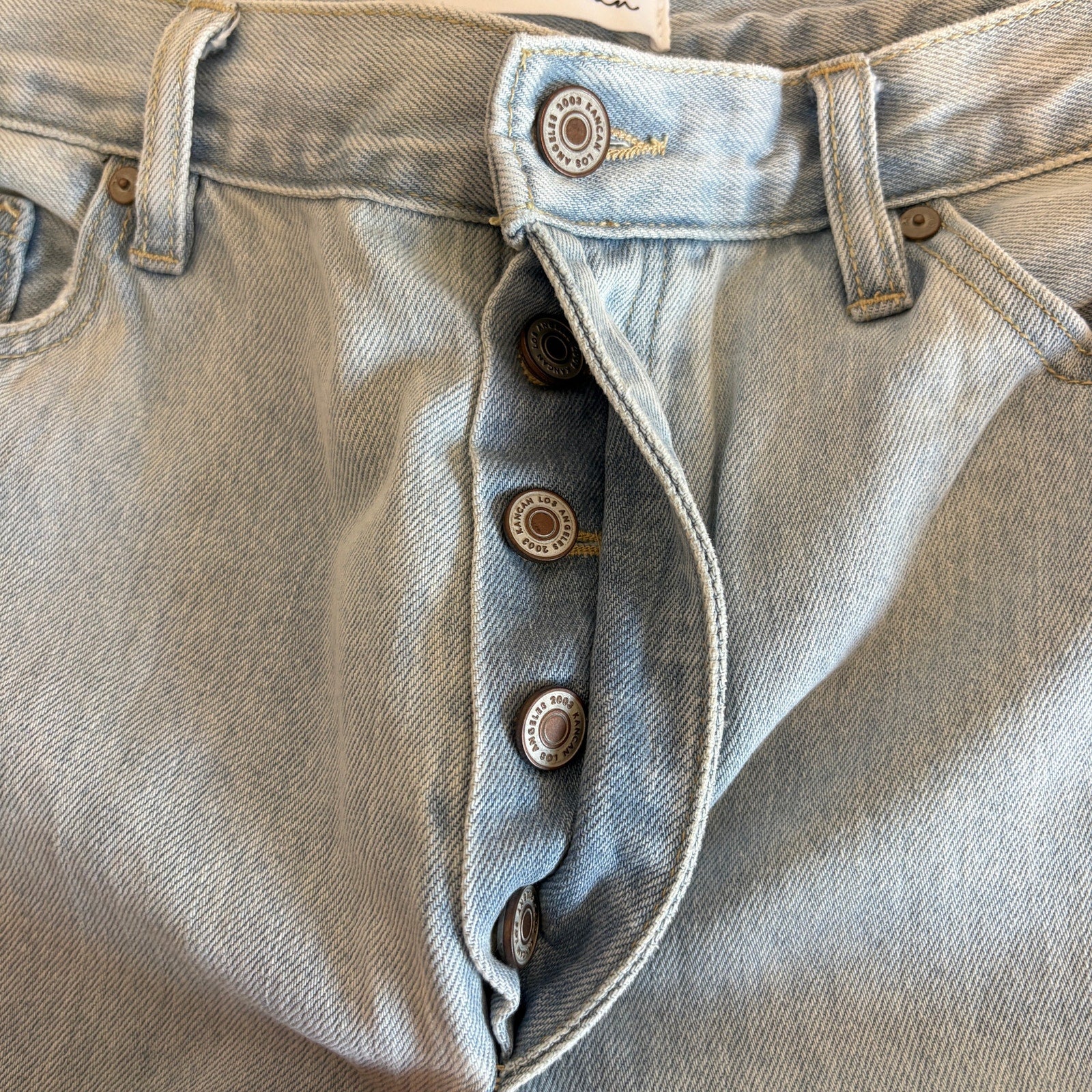 Kancan Wide Leg Faded Distressed High Waist Jeans - Women's Size 15