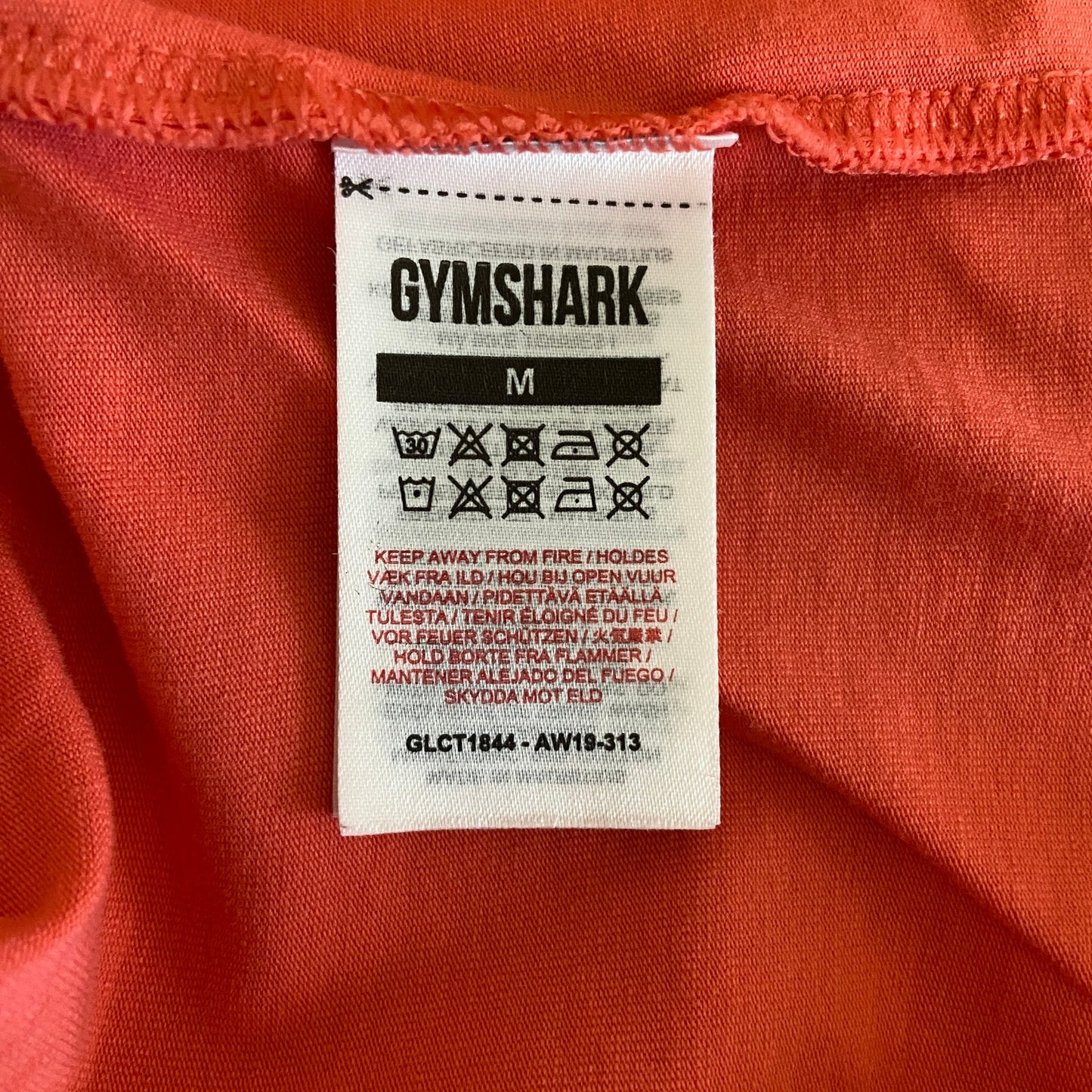 Gymshark Crop Coral T Shirt - Women's Size M