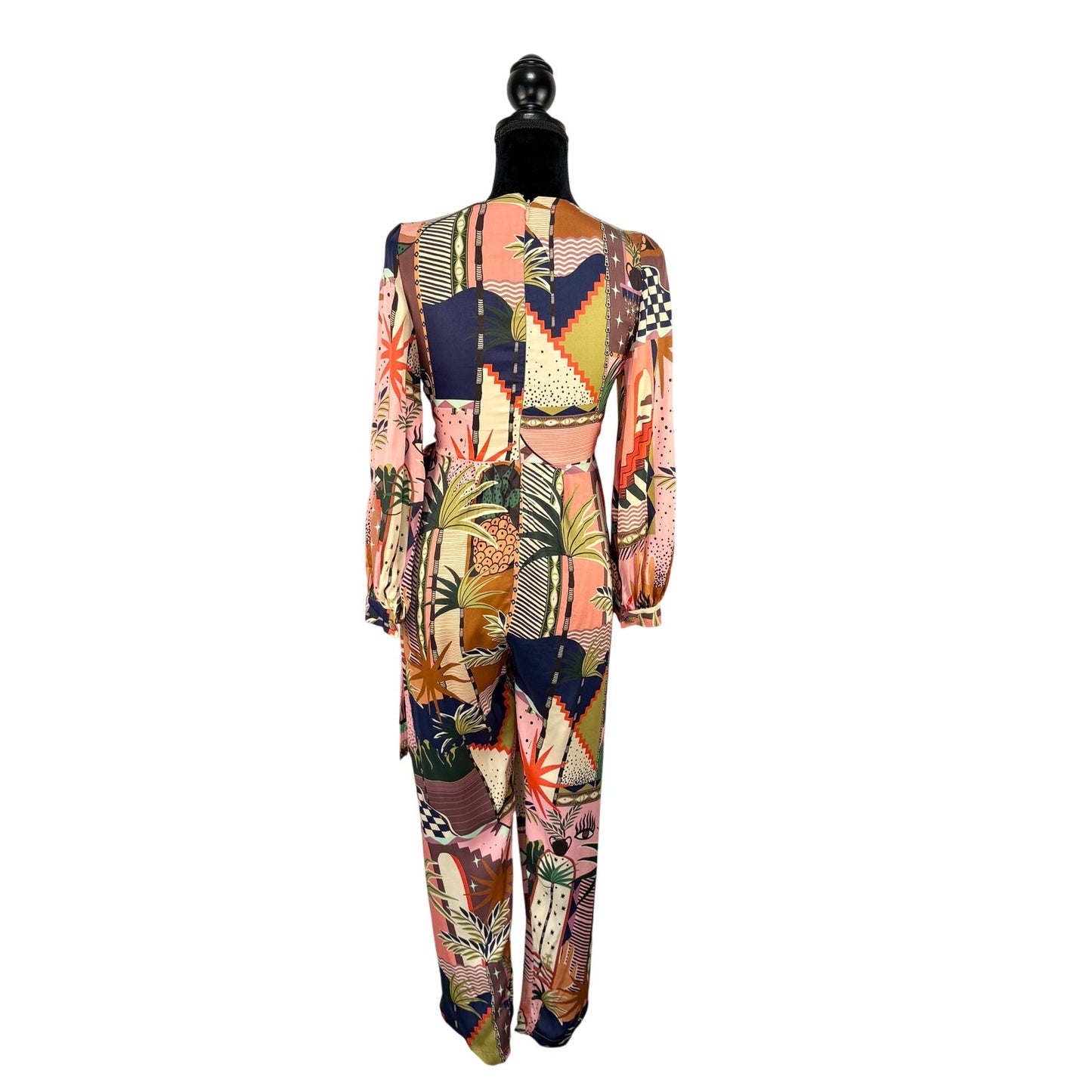 Farm Rio Mystic City Wrap Split Leg Jumpsuit - Women's Size XS