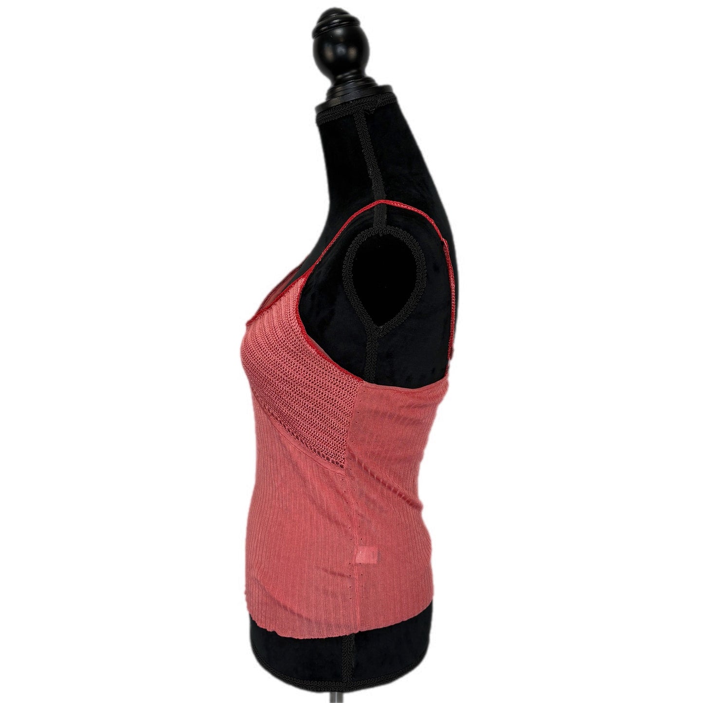 Y2K Knit Coral Going Out Top - Women's Size M