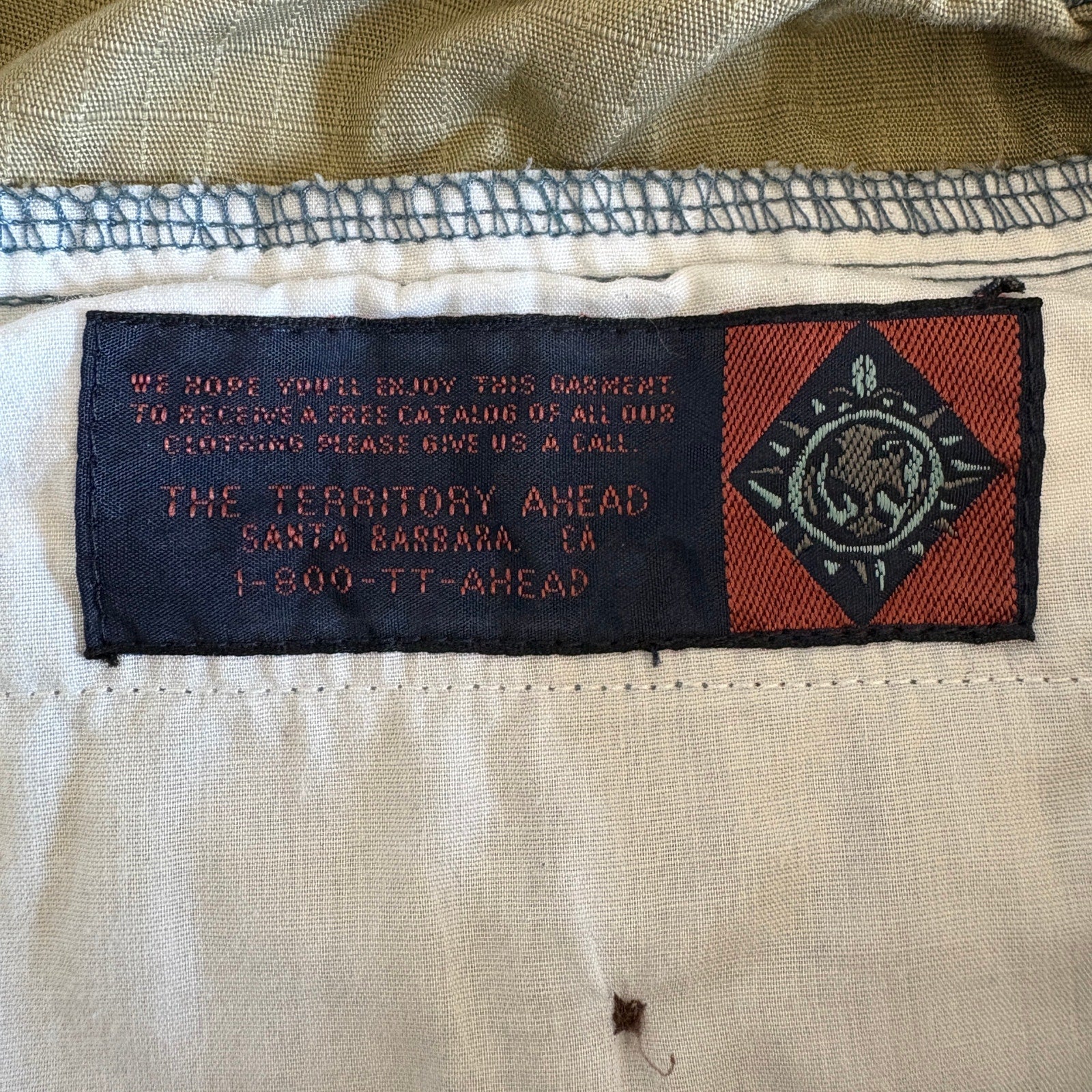 The Territory Ahead Blue Pigment Dyed Leaf Print Cotton Shorts - Men's XXL