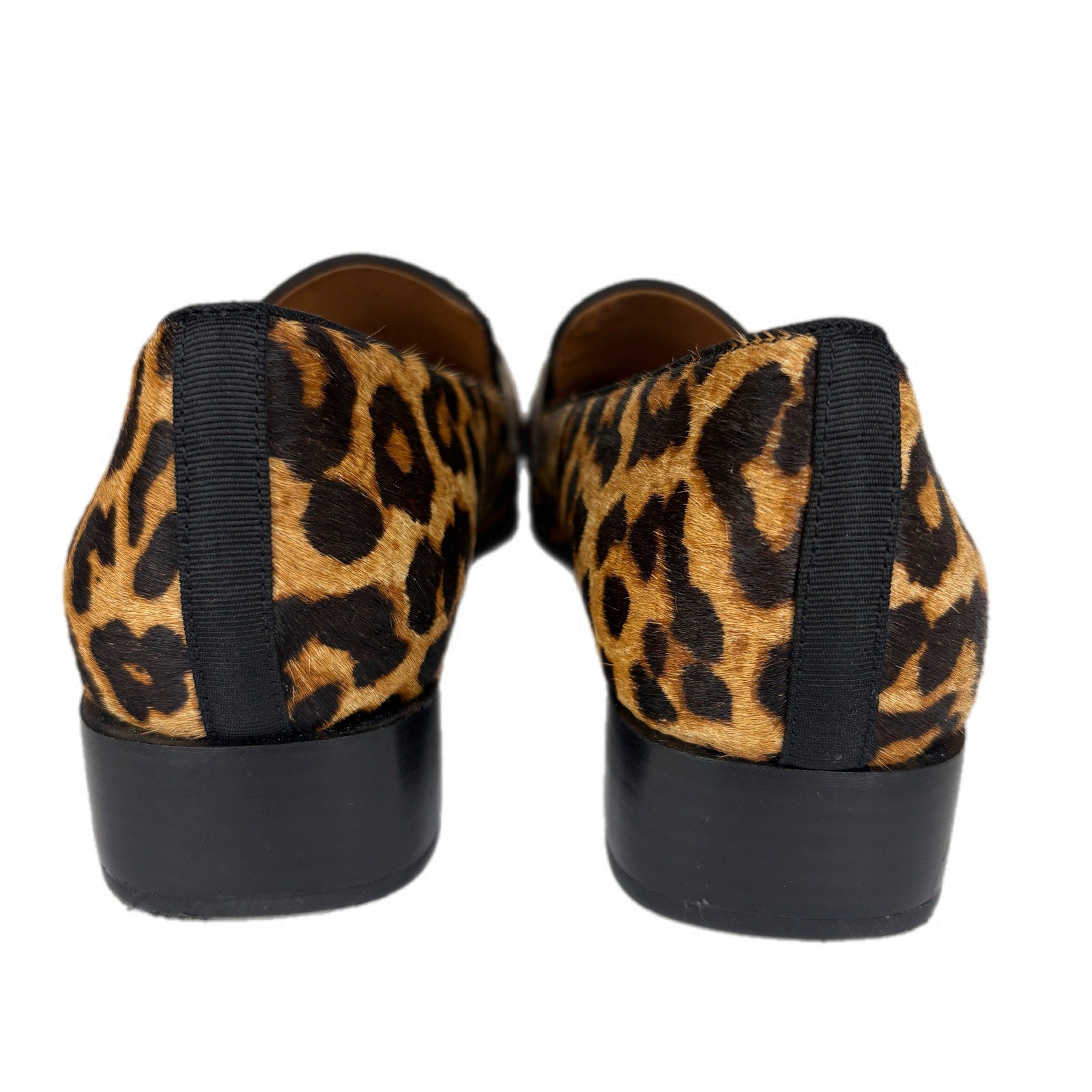 Franco Sarto Cow Hair Dyed Animal Print Pointed Loafers - Women's Size 8