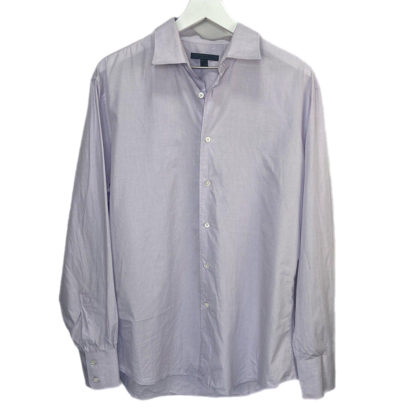 John Varvatos Light Purple Button Front Dress Shirt - Men's 16 1/2