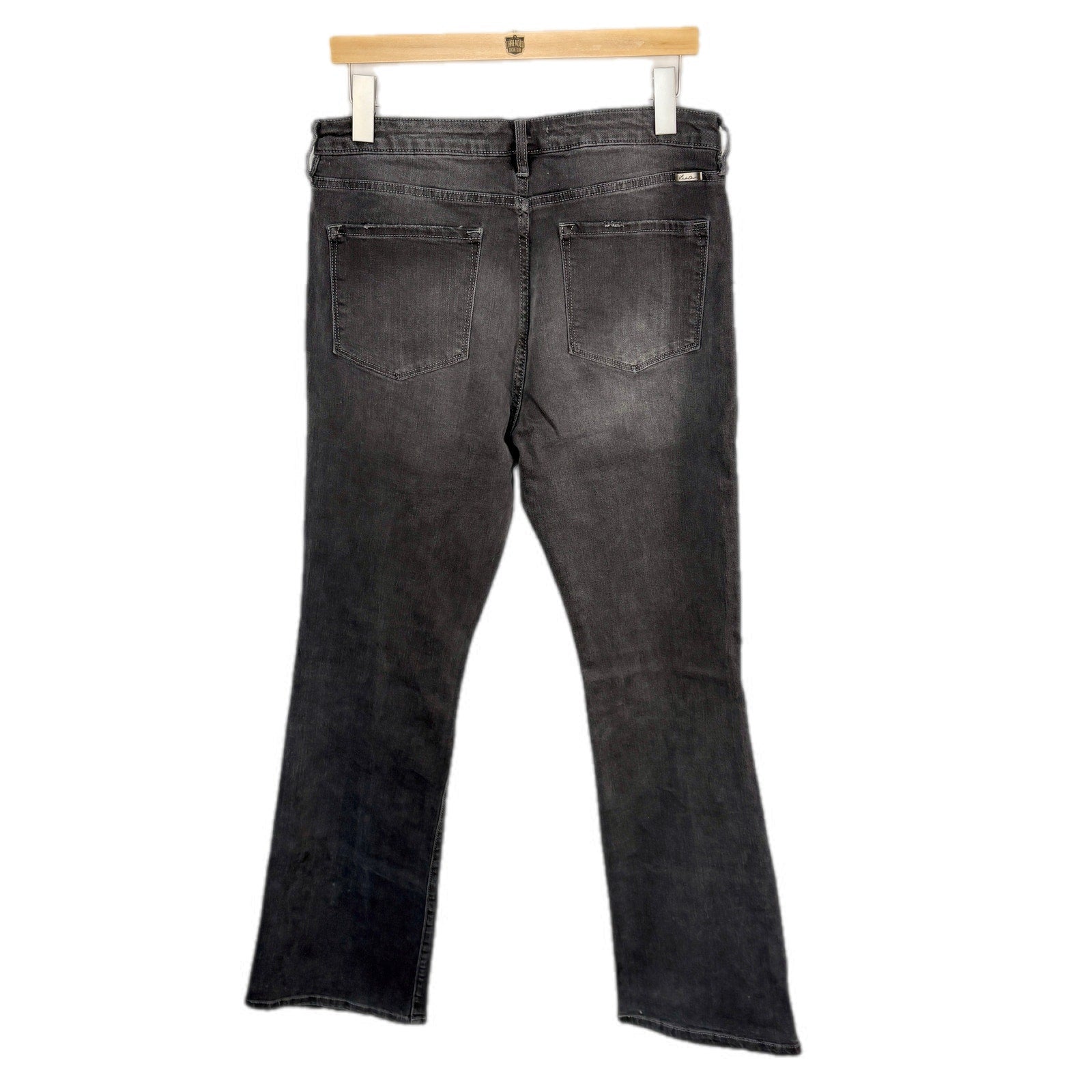 KanCan Faded Black Flare Leg Stretchy Jeans - Women's Size 13