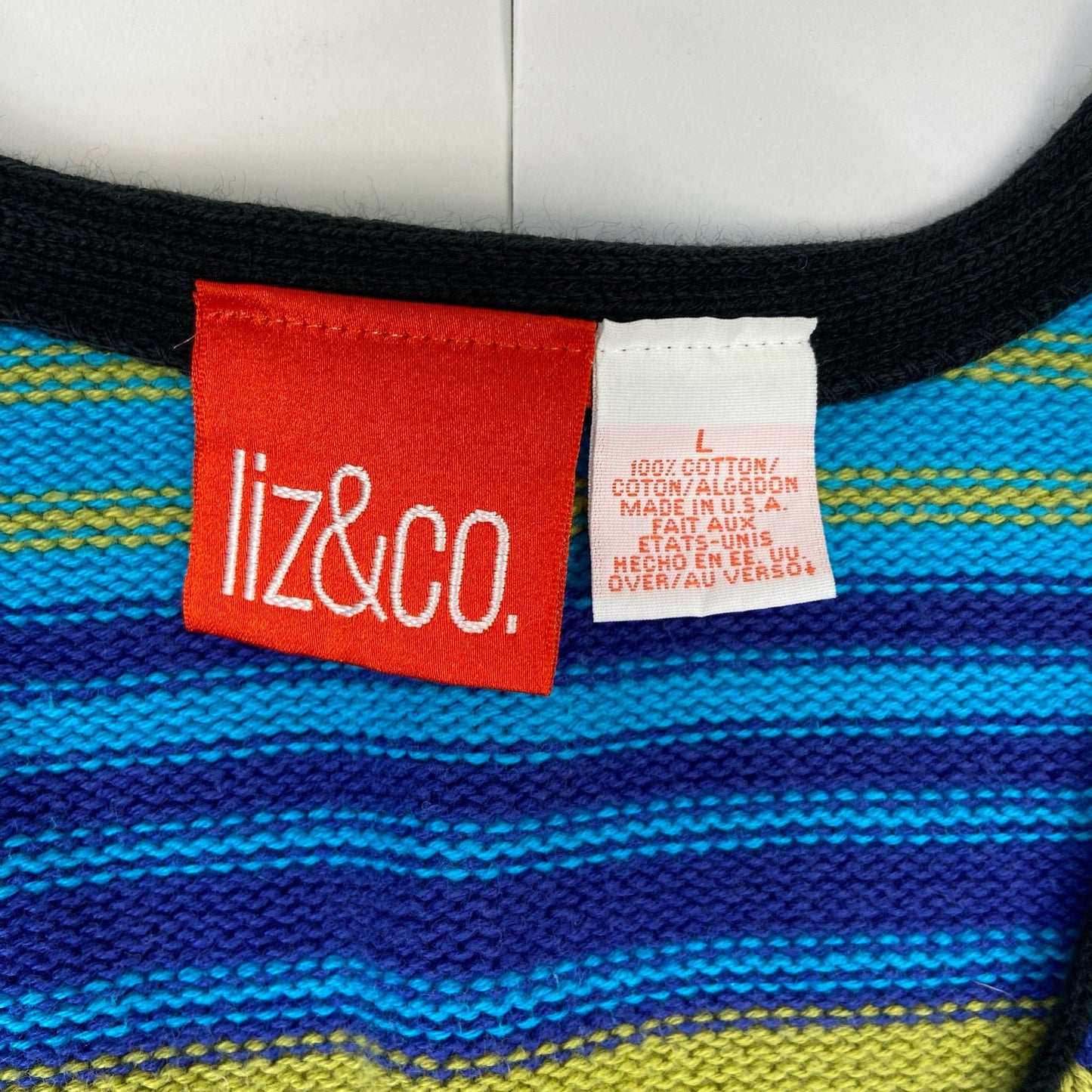American Vintage 90's Bright Color Striped Oversized Cardigan - Women's Size L