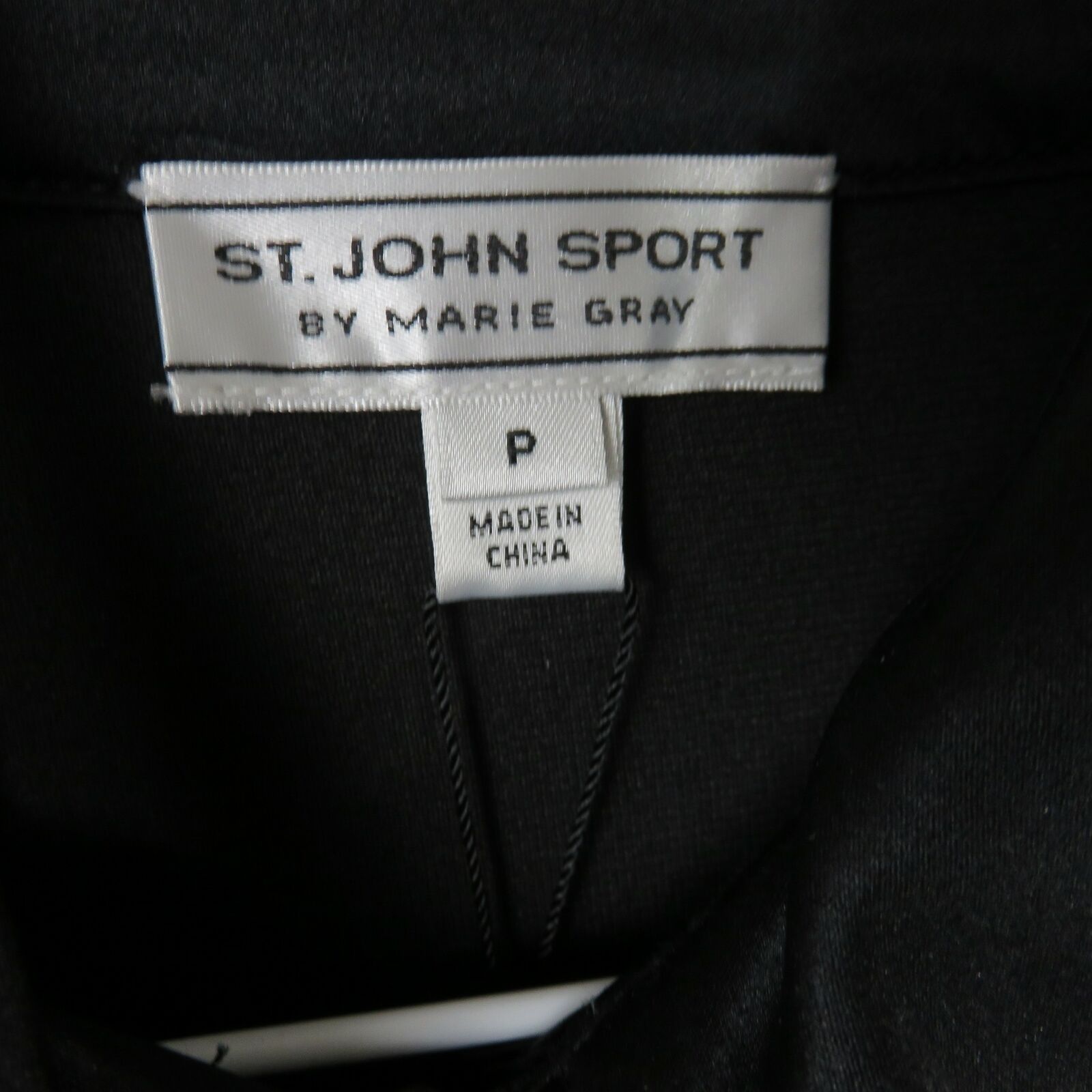 St. John Sport Rhinestone Zip Up Velvet Jacket NWT - Women's L Petite