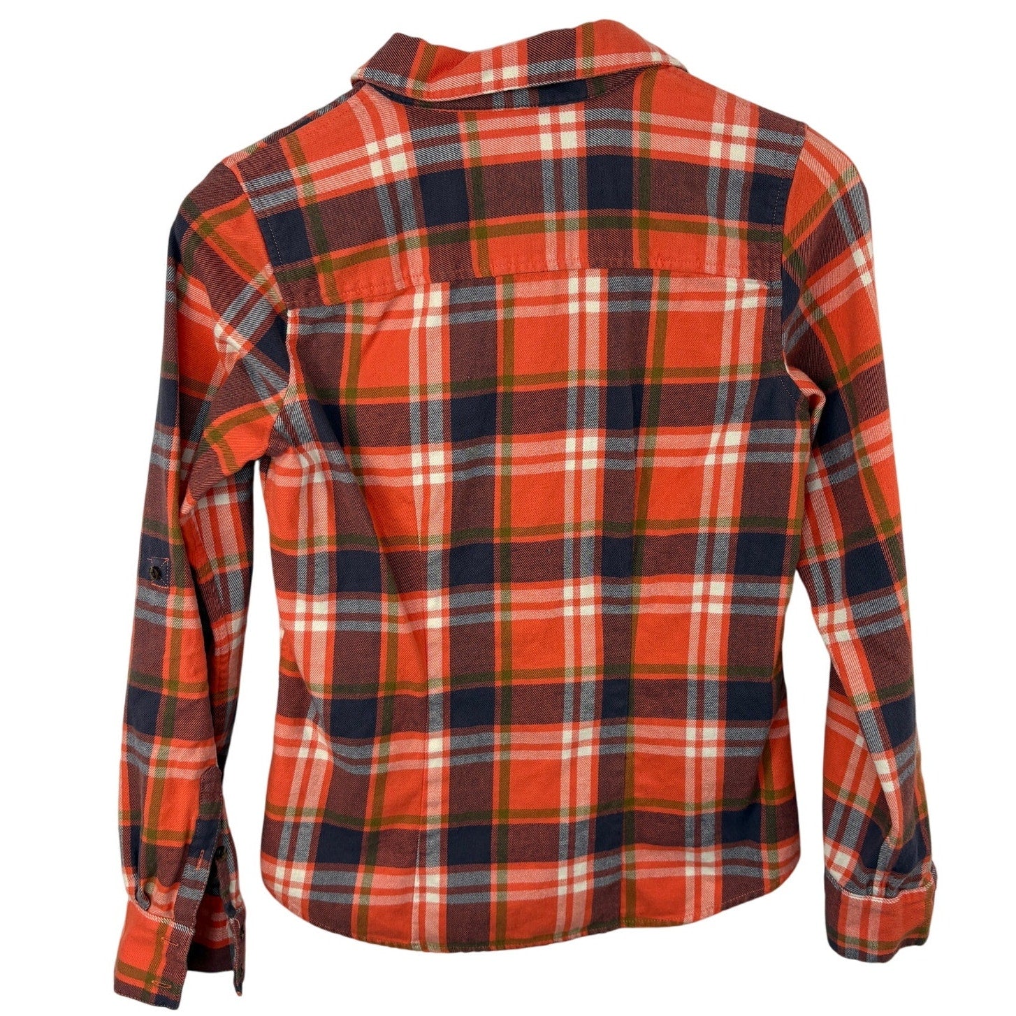 The North Face Salmon Colored Plaid Flannel Button Up Shirt - Women's Small