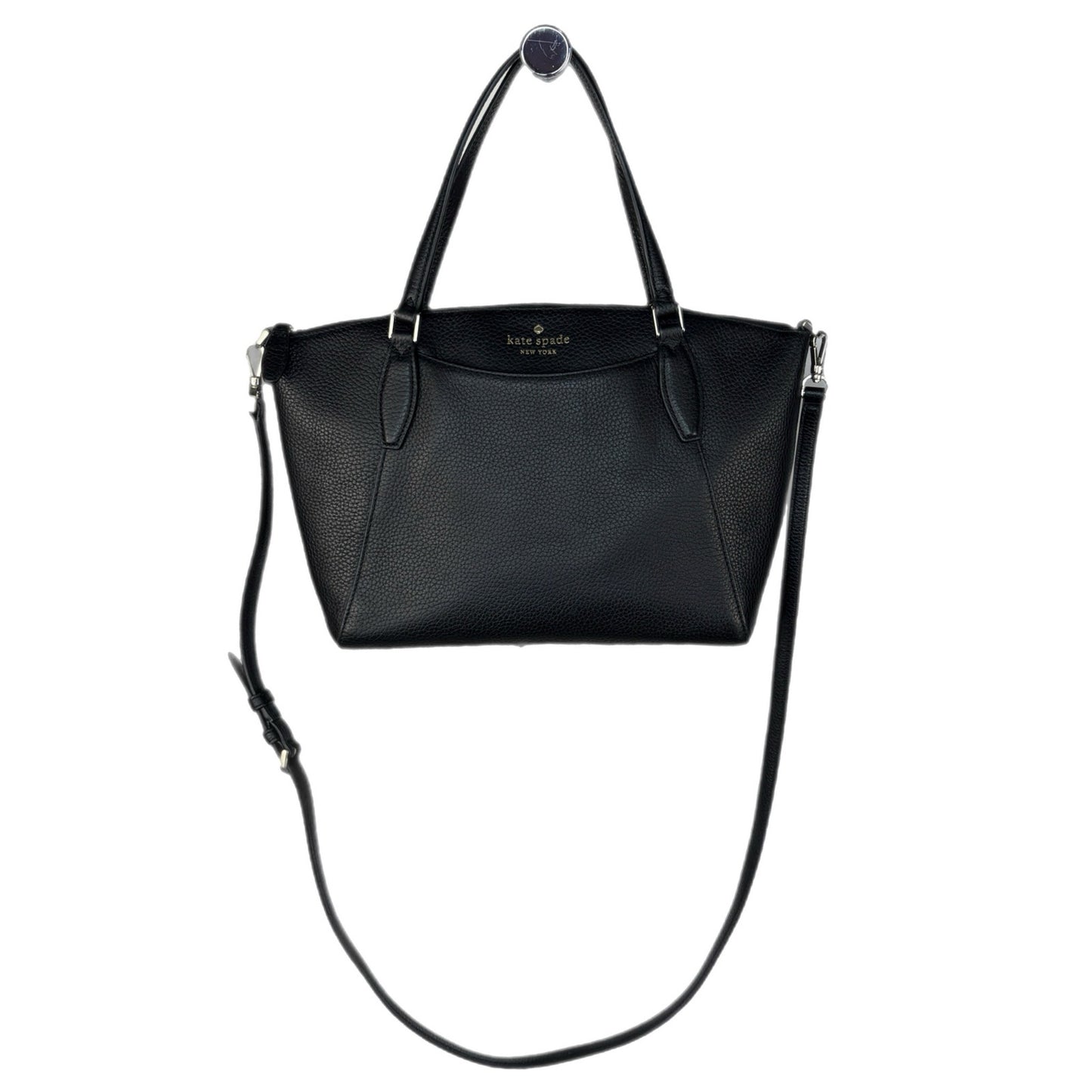 Kate Spade New York Monica Black Pebbled Leather Satchel Bag Crossbody Purse