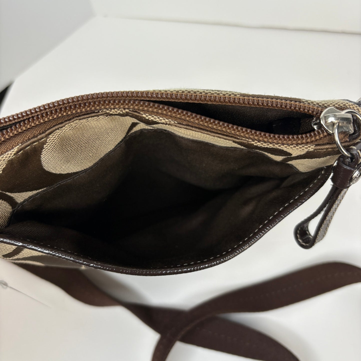 Coach Signature Brown Crossbody Bag