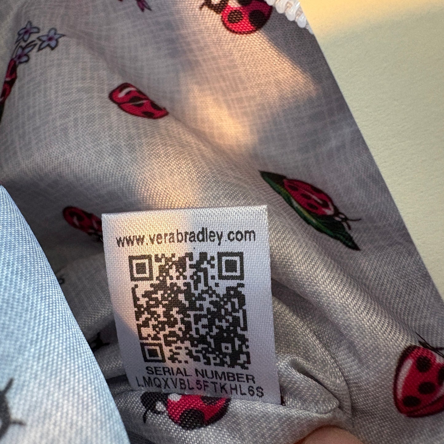 Vera Bradley Lavender Meadow Ladybugs Little Hipster Crossbody
