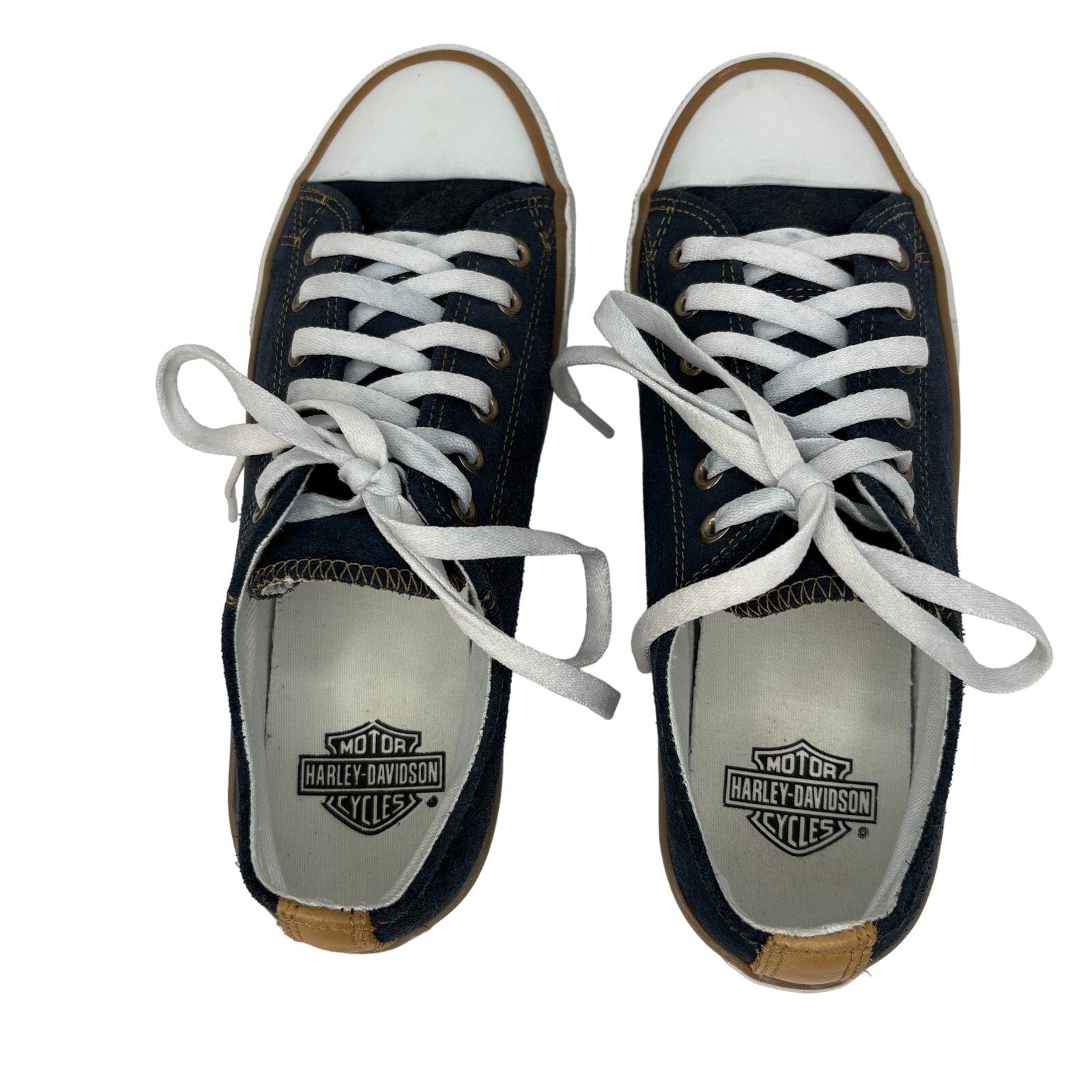 Harley-Davidson Burleigh Blue Suede Sneakers - Women's Size 8.5