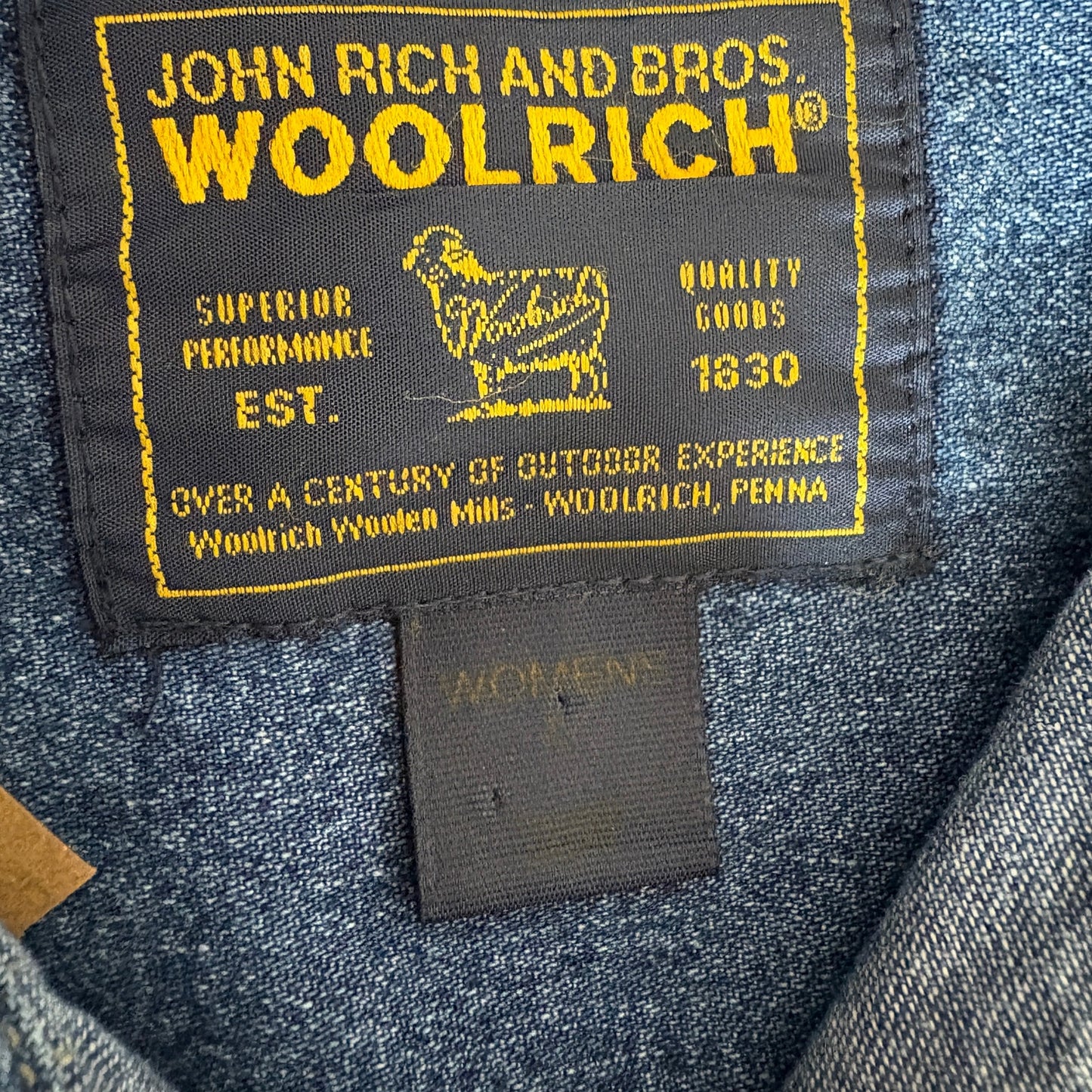 Woolrich Sleeveless Denim Shirt Dress - Women's Size L