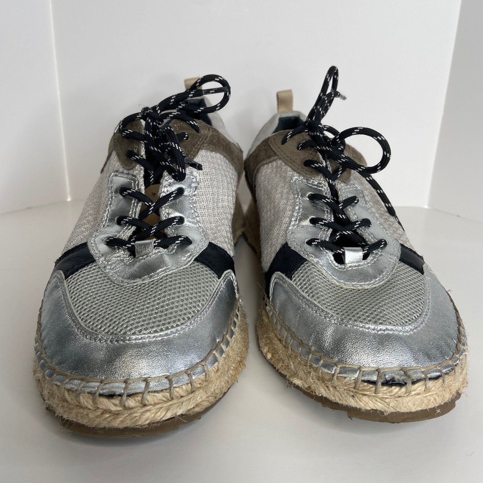 Marc Fisher Silver Toe Espadrilles Sneakers - Women's Size 9.5