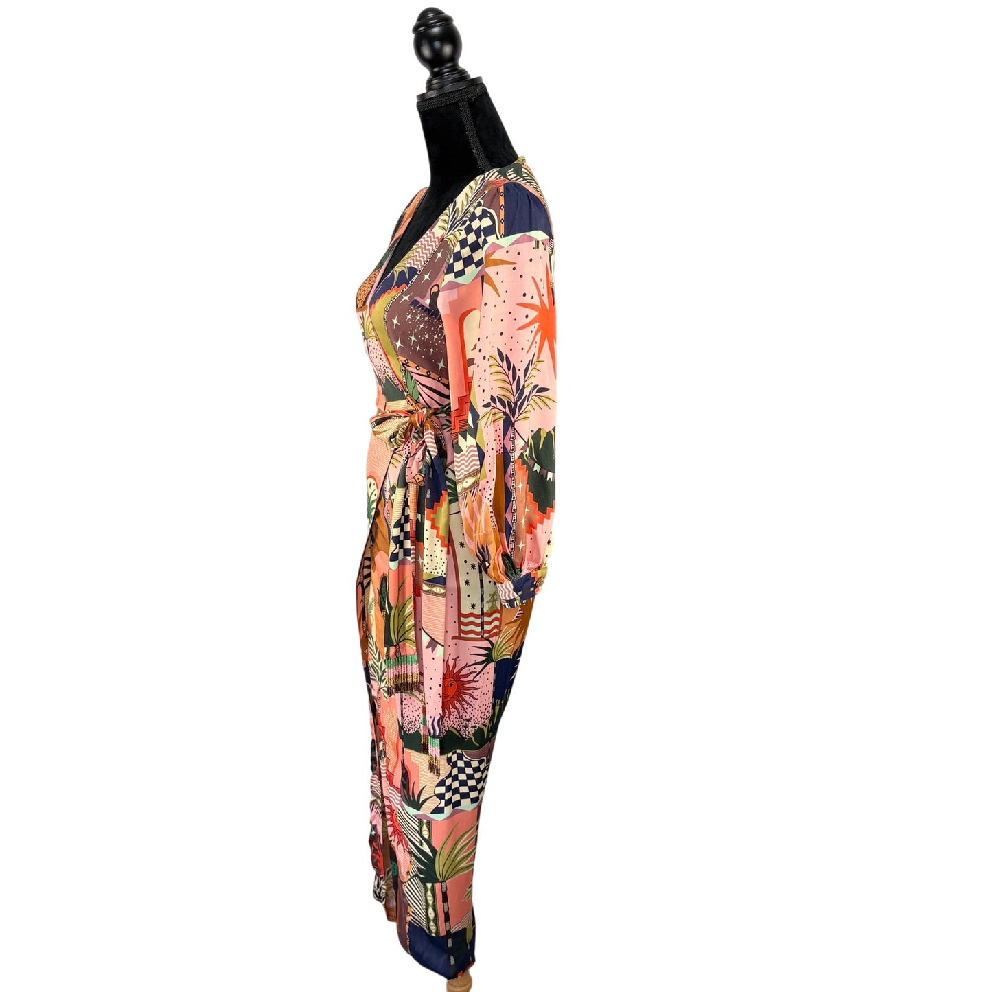 Farm Rio Mystic City Wrap Split Leg Jumpsuit - Women's Size XS