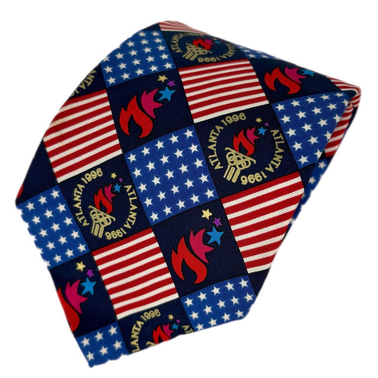 American Vintage Silk 1996 Atlanta Olympic Games Men's Tie NWT