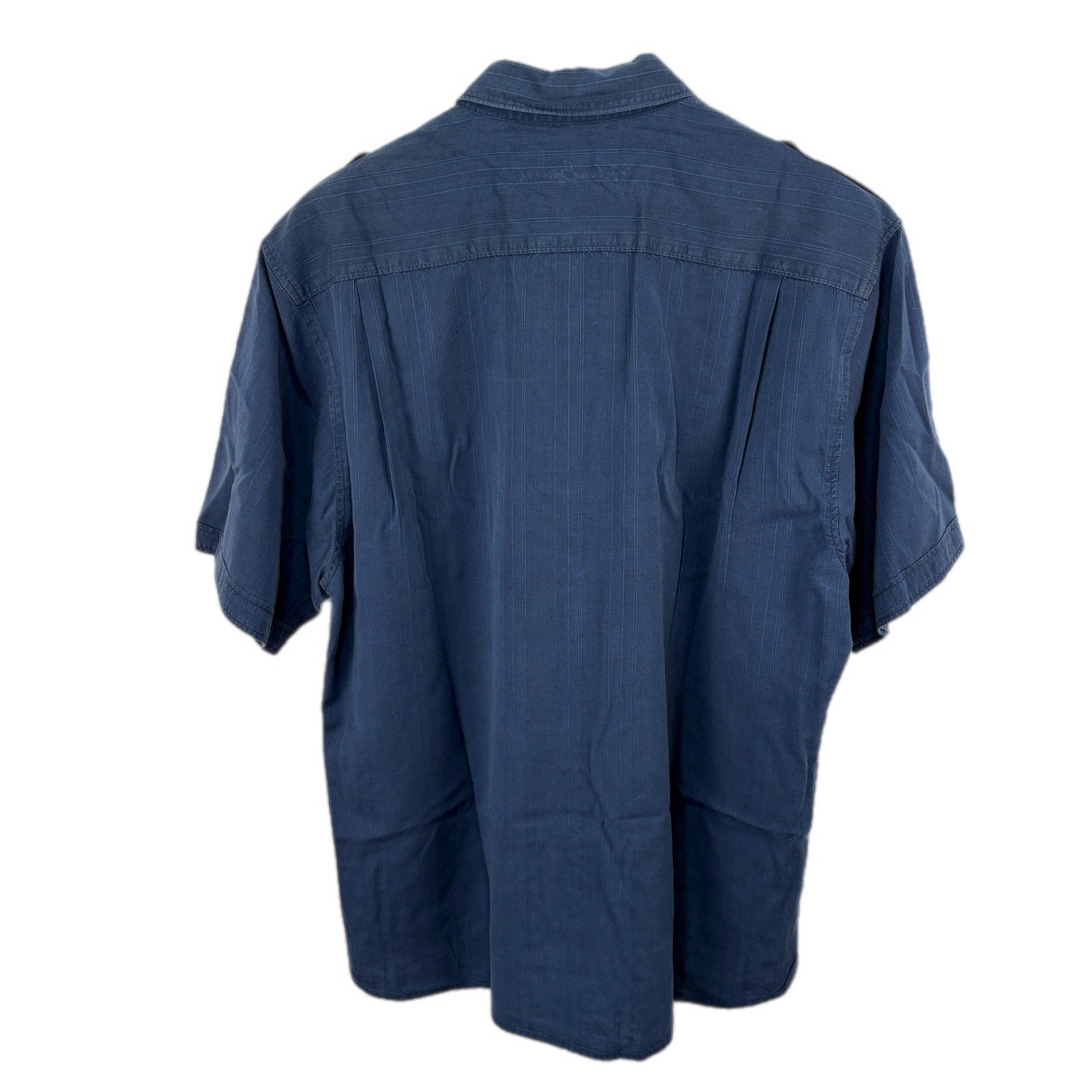 Reyn Spooner Blue Tiki Embroidered Hawaiian Shirt - Men's L