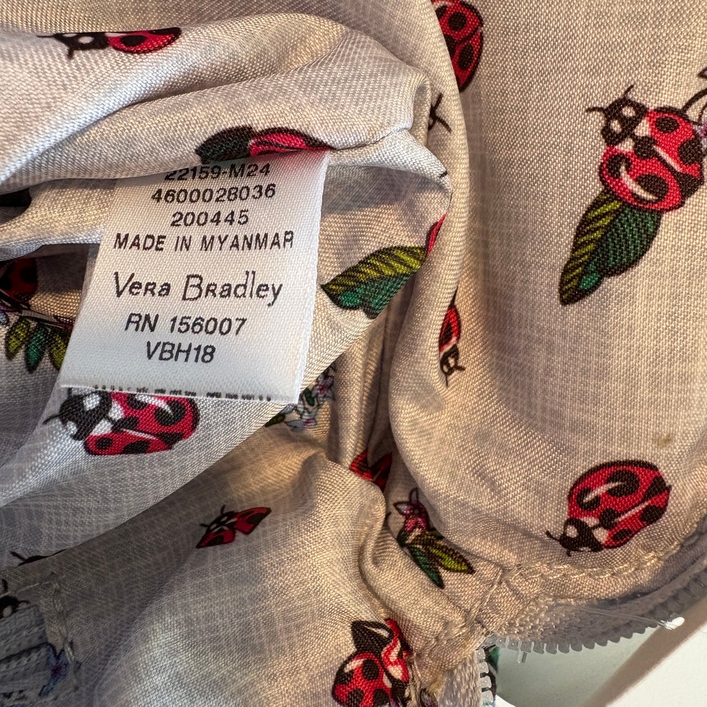 Vera Bradley Lavender Meadow Ladybugs Little Hipster Crossbody