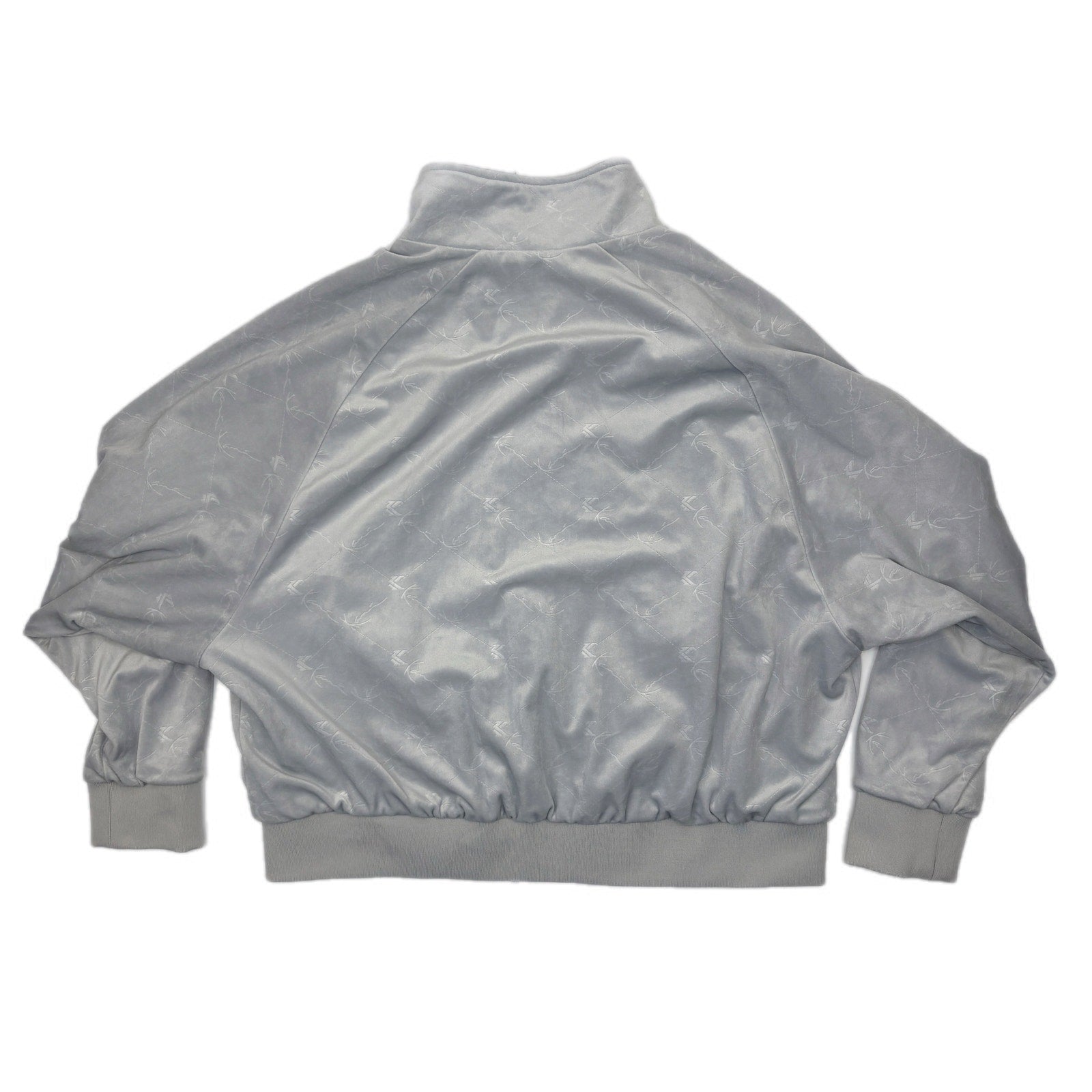 Karl Kani Gray Velour Oversized Zip Up Track Jacket - Women's Size L