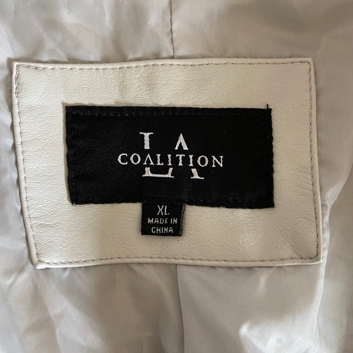 LA Coalition Faux Leather Moto Jacket - Women's Size XL