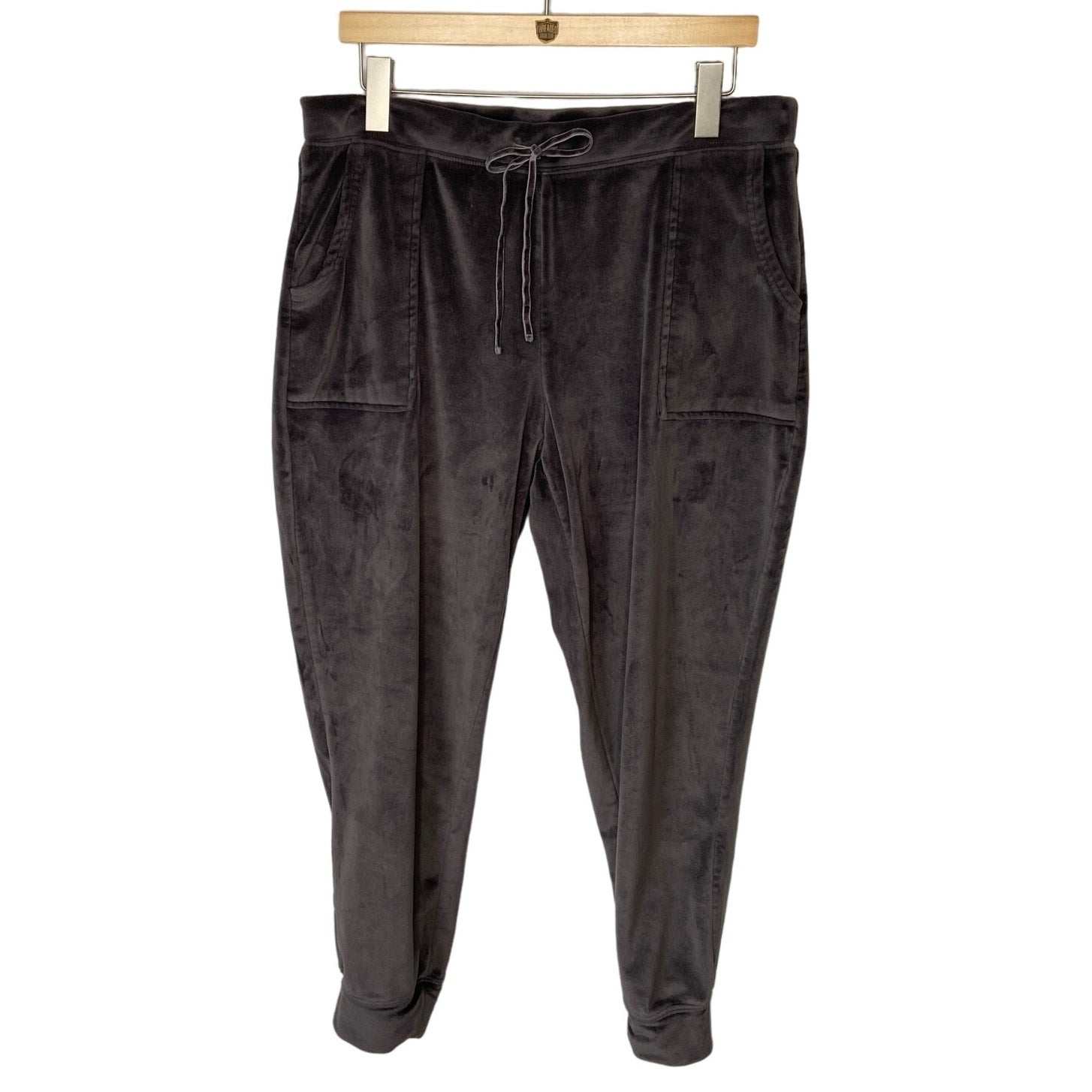 House of Harlow 1960 Nicole Richie Gray Velour Joggers - Women's Size XL