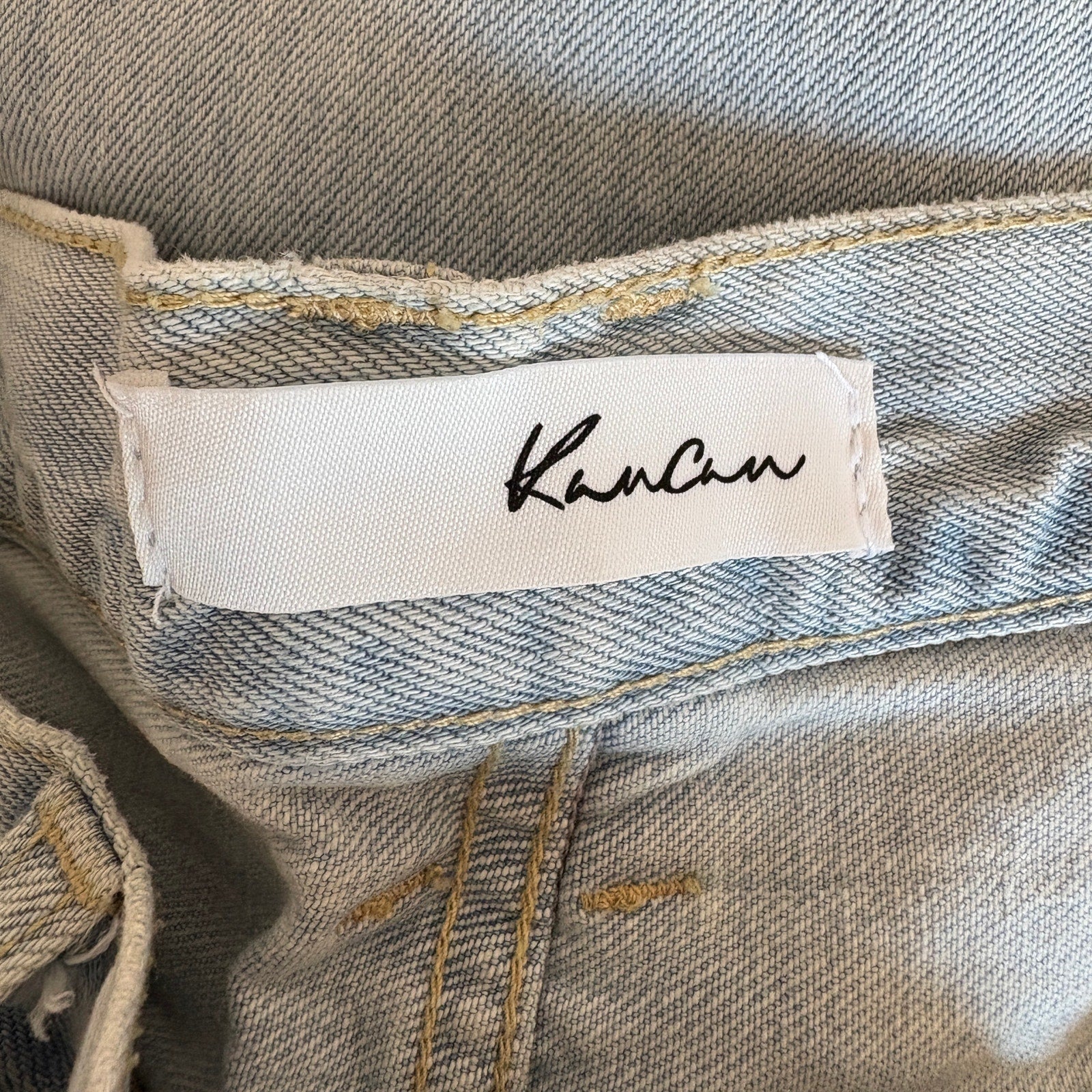 Kancan Wide Leg Faded Distressed High Waist Jeans - Women's Size 15