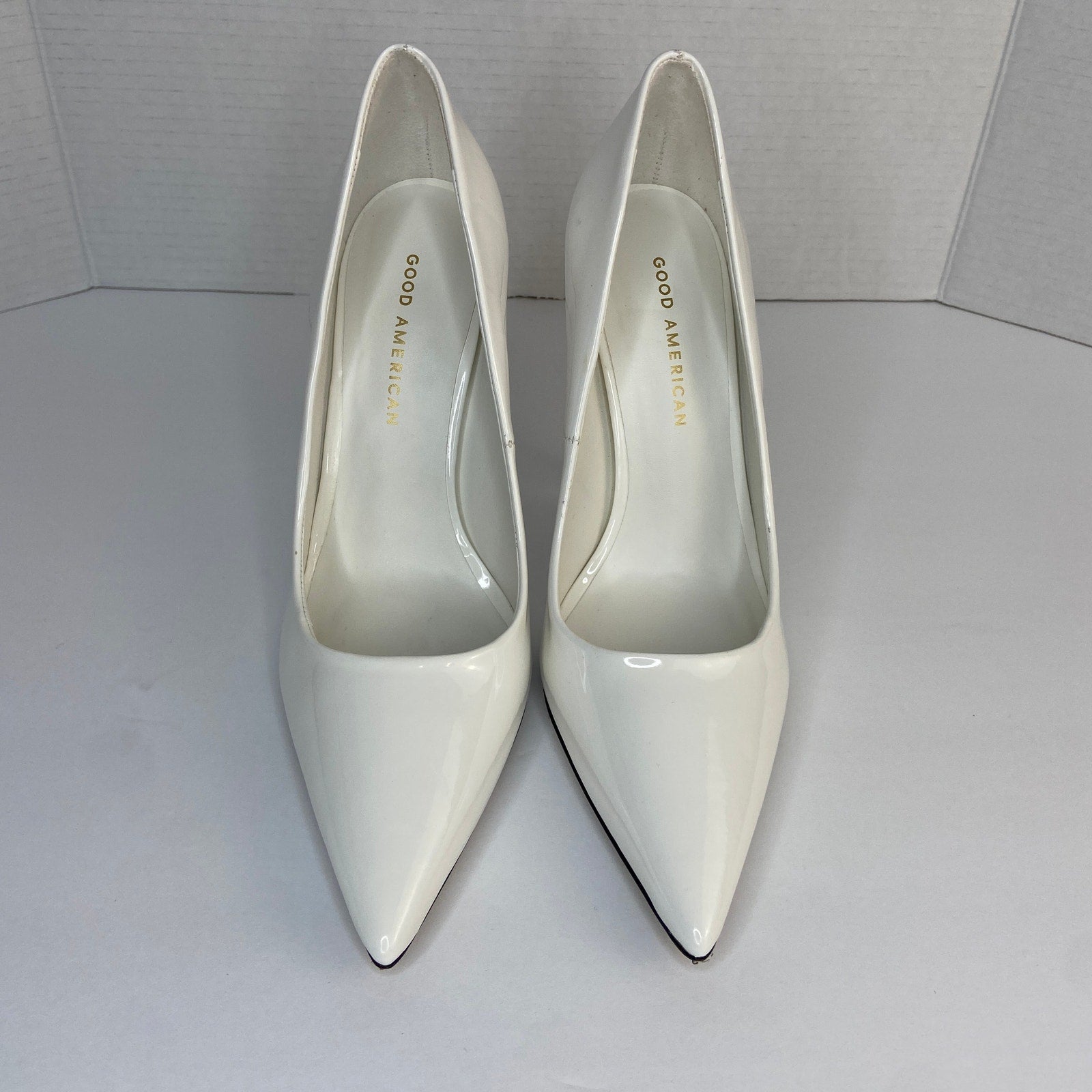 Good American Emma Heels in Ivory - Women's Size 8.5