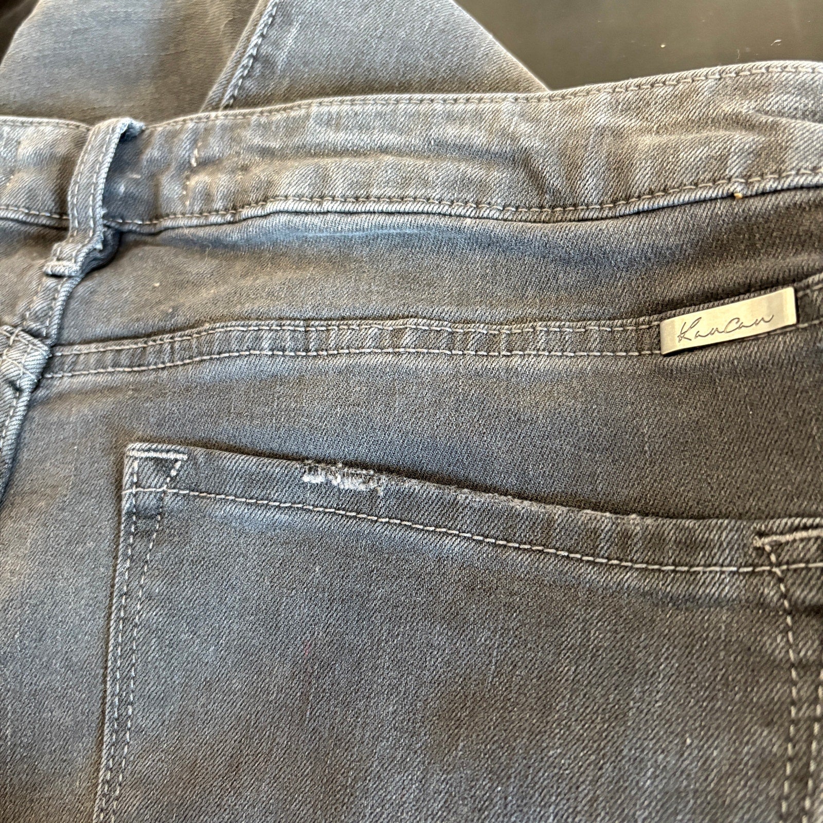 KanCan Faded Black Flare Leg Stretchy Jeans - Women's Size 13