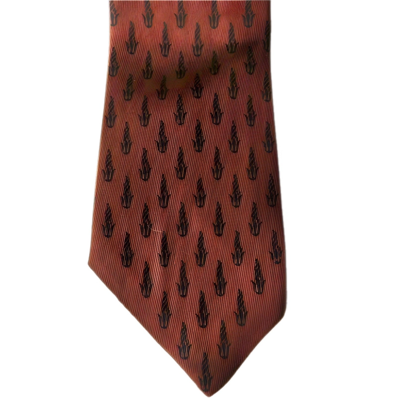 Vintage All Silk Seven Fold Patterned Men's Tie