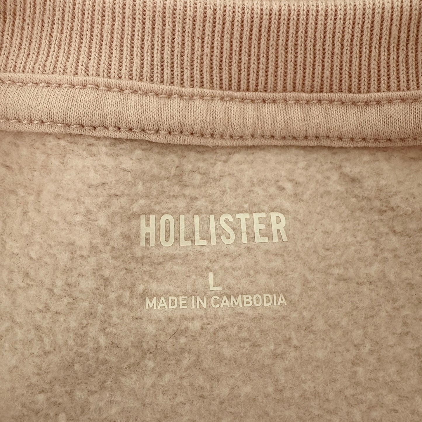 Hollister Oversized Baby Deer Pink Bow Pullover Sweatshirt - Women's Size L