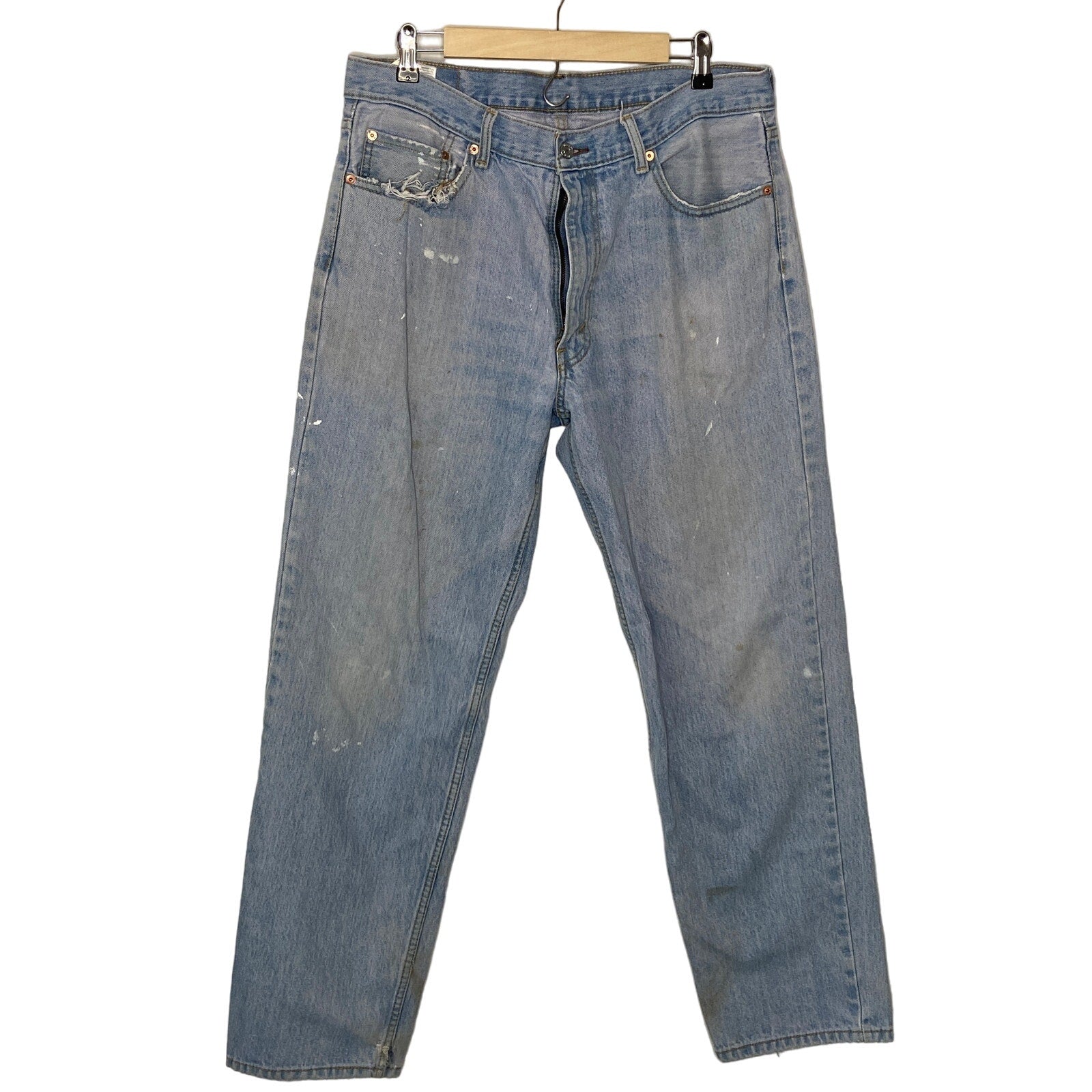 Levi's Distressed Well Worn Straight Leg Jeans - Men's Size 36x34
