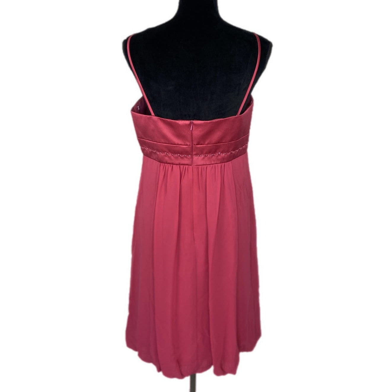 Pink Beaded Bodice Short Formal Prom Dress - Women's Size 12