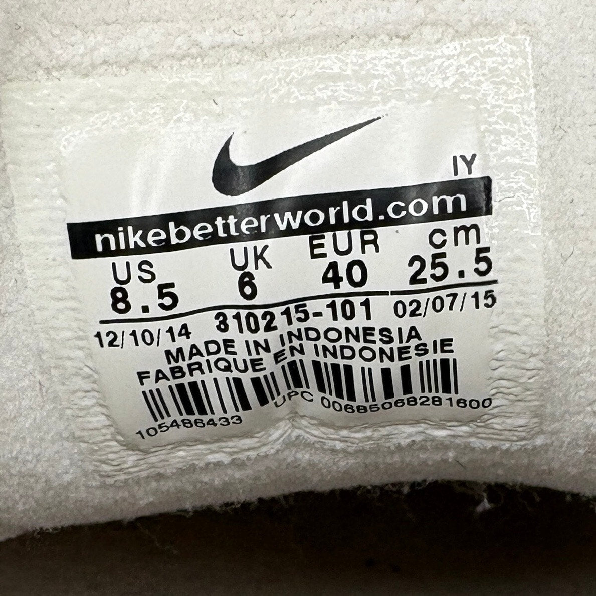 Nike Air VXT White Running Sneakers 2014 - Women's Size 8.5