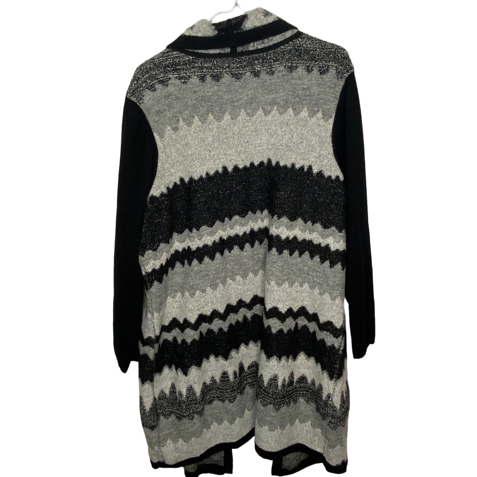 Laura Ashley Wool Blend Zig Zag Stripe Duster - Women's Size 2X